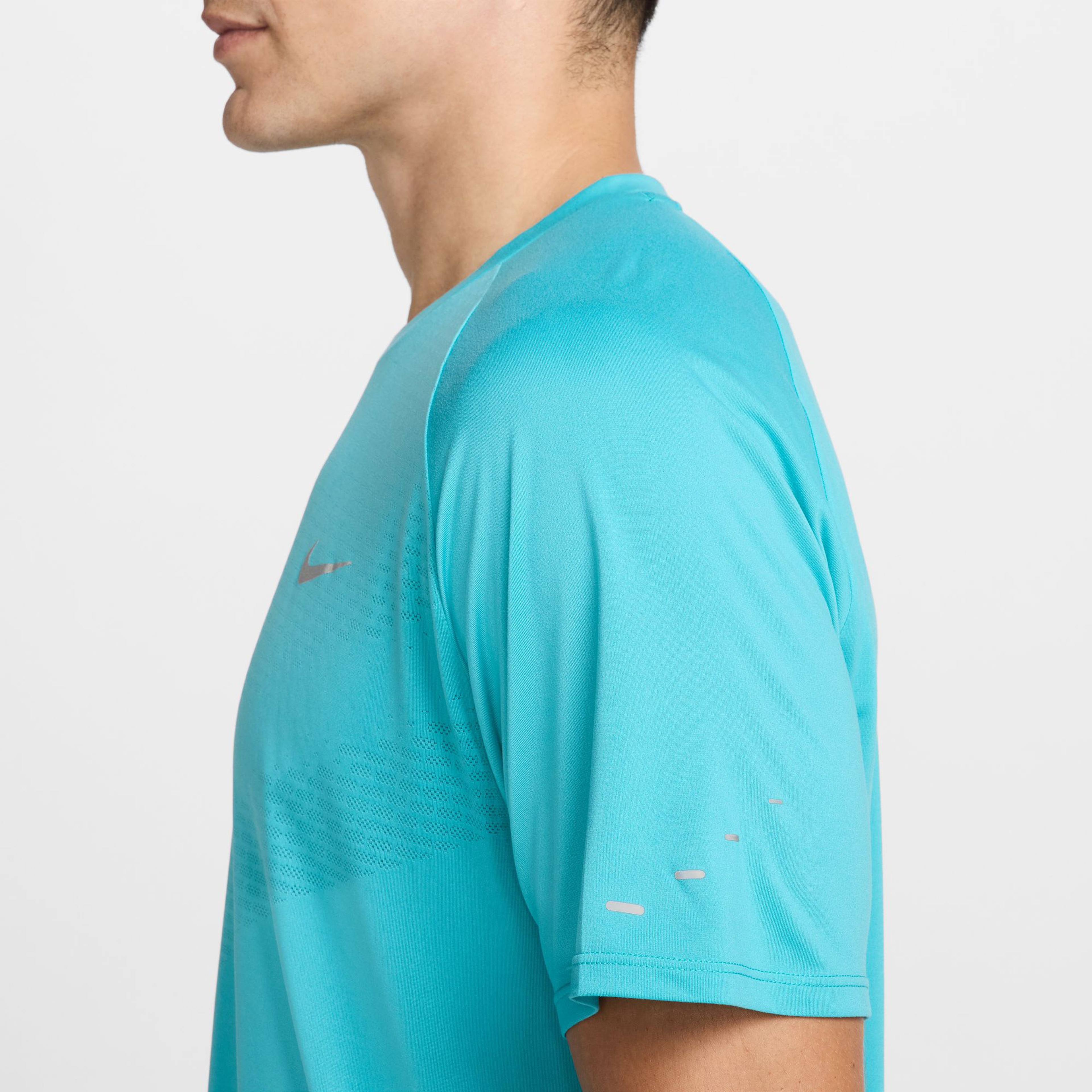 Nike Stride Erkek Mavi Koşu T-Shirt
