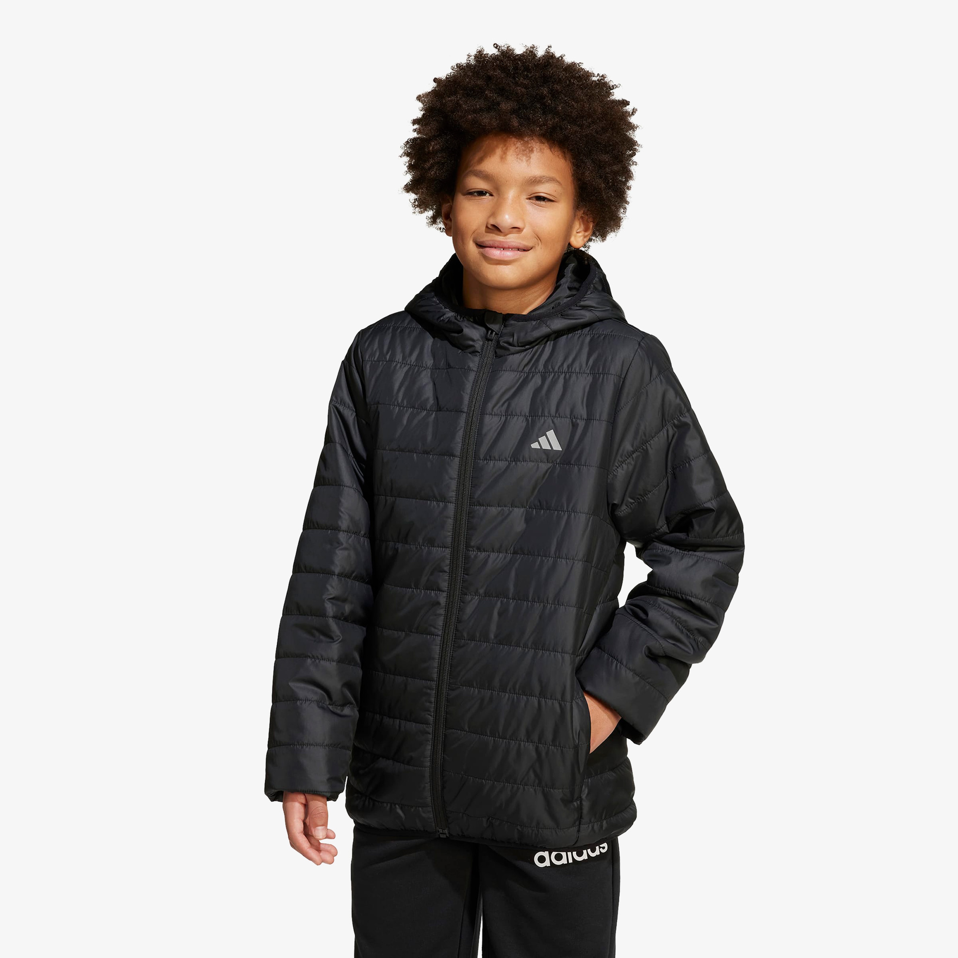 adidas Essentials Light Padded Çocuk Siyah Mont