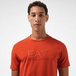 EA7 Erkek Turuncu Bisiklet Yaka T-Shirt