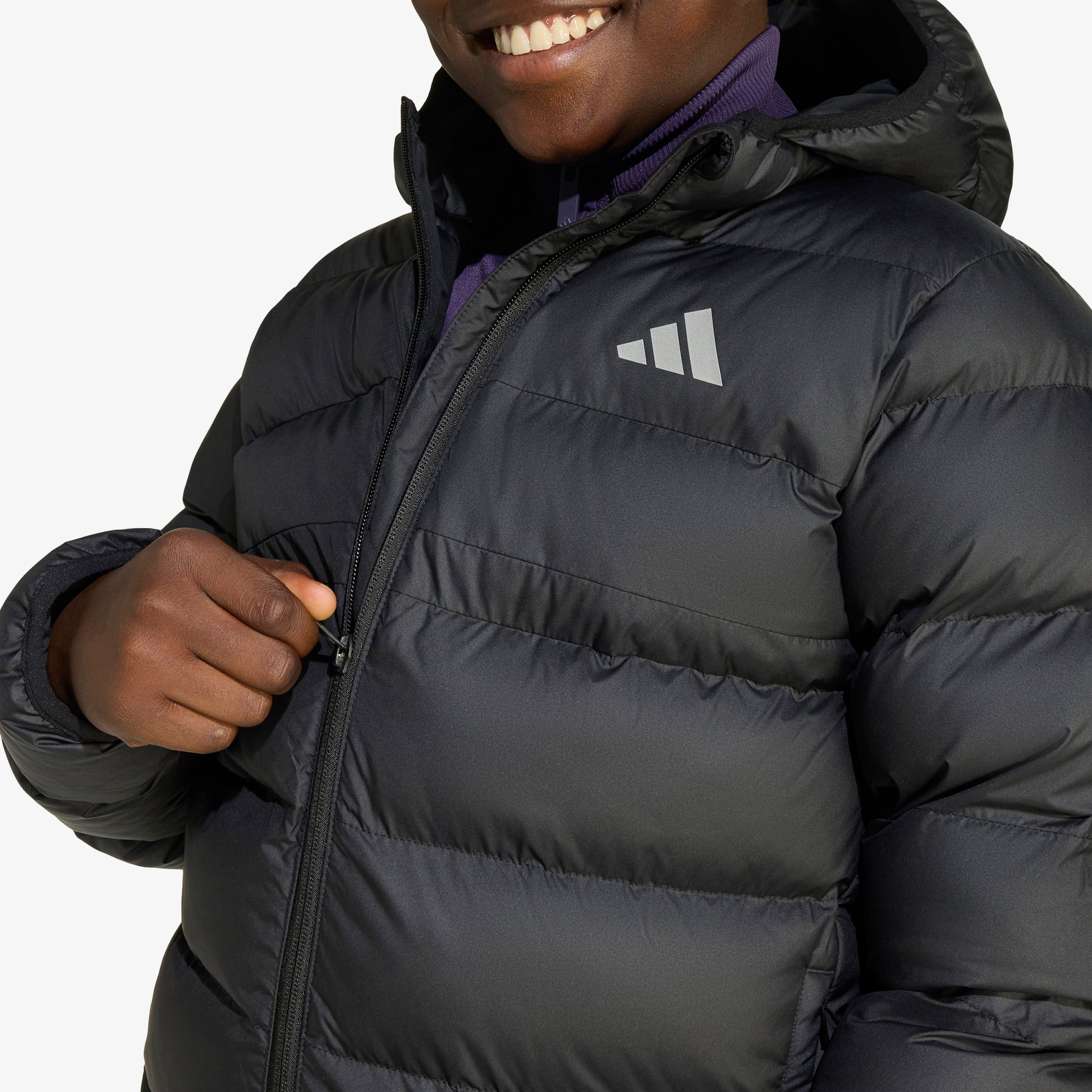 adidas Sentetik Dolgulu Çocuk Siyah Mont