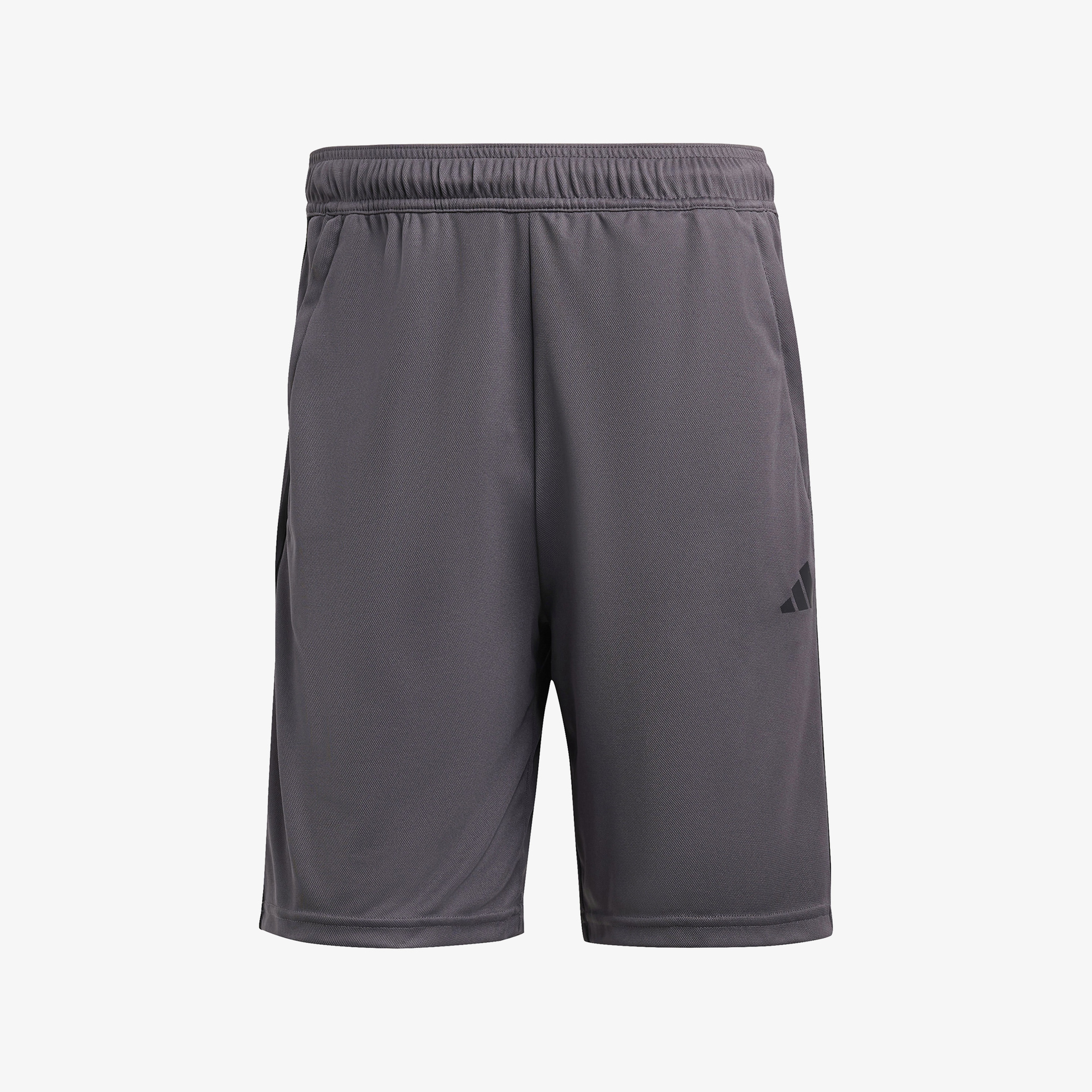 adidas Train Essentials Piqué 3 Stripes Training Erkek Gri Antrenman Şortu