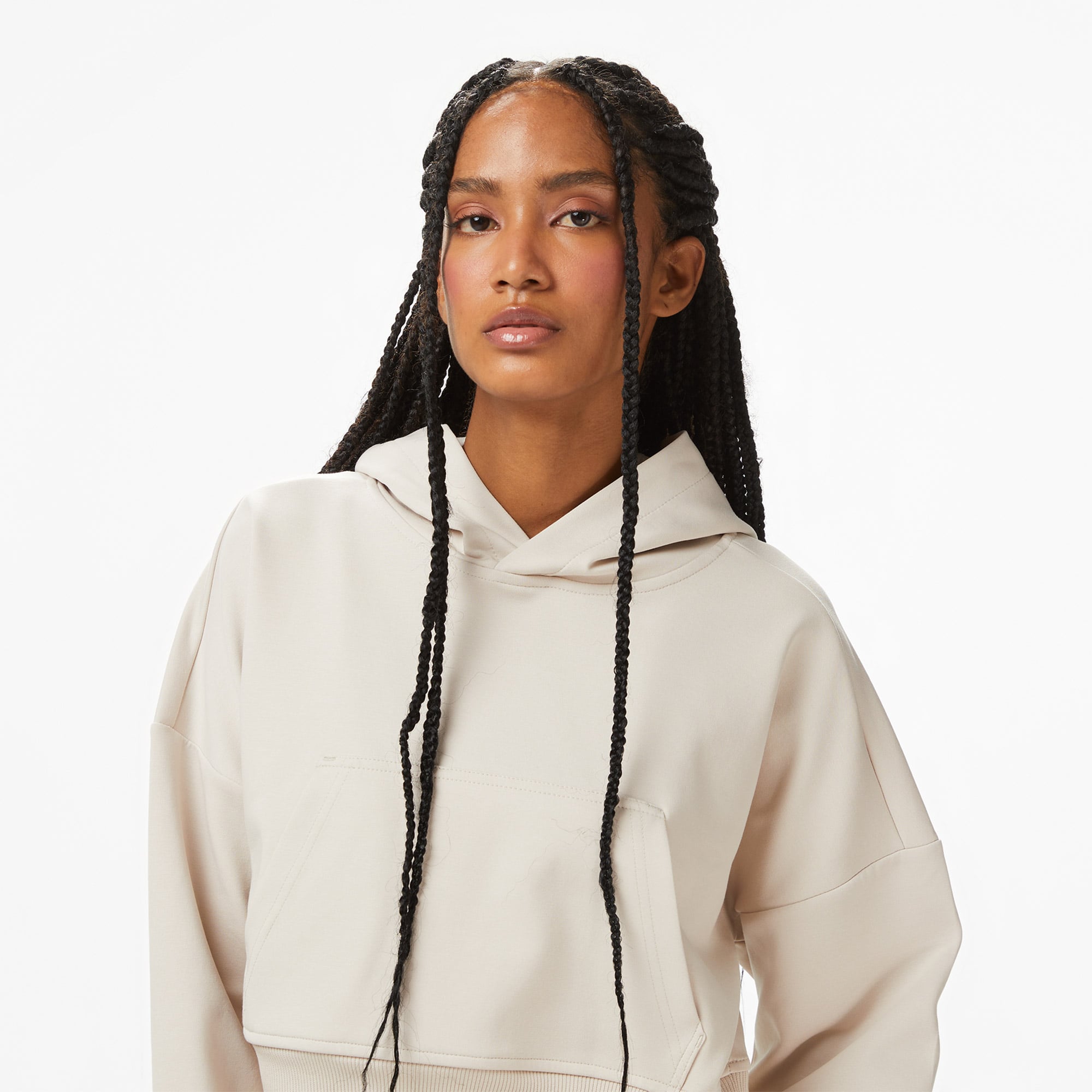 UNITED4 Kadın Gri Kapüşonlu Sweatshirt