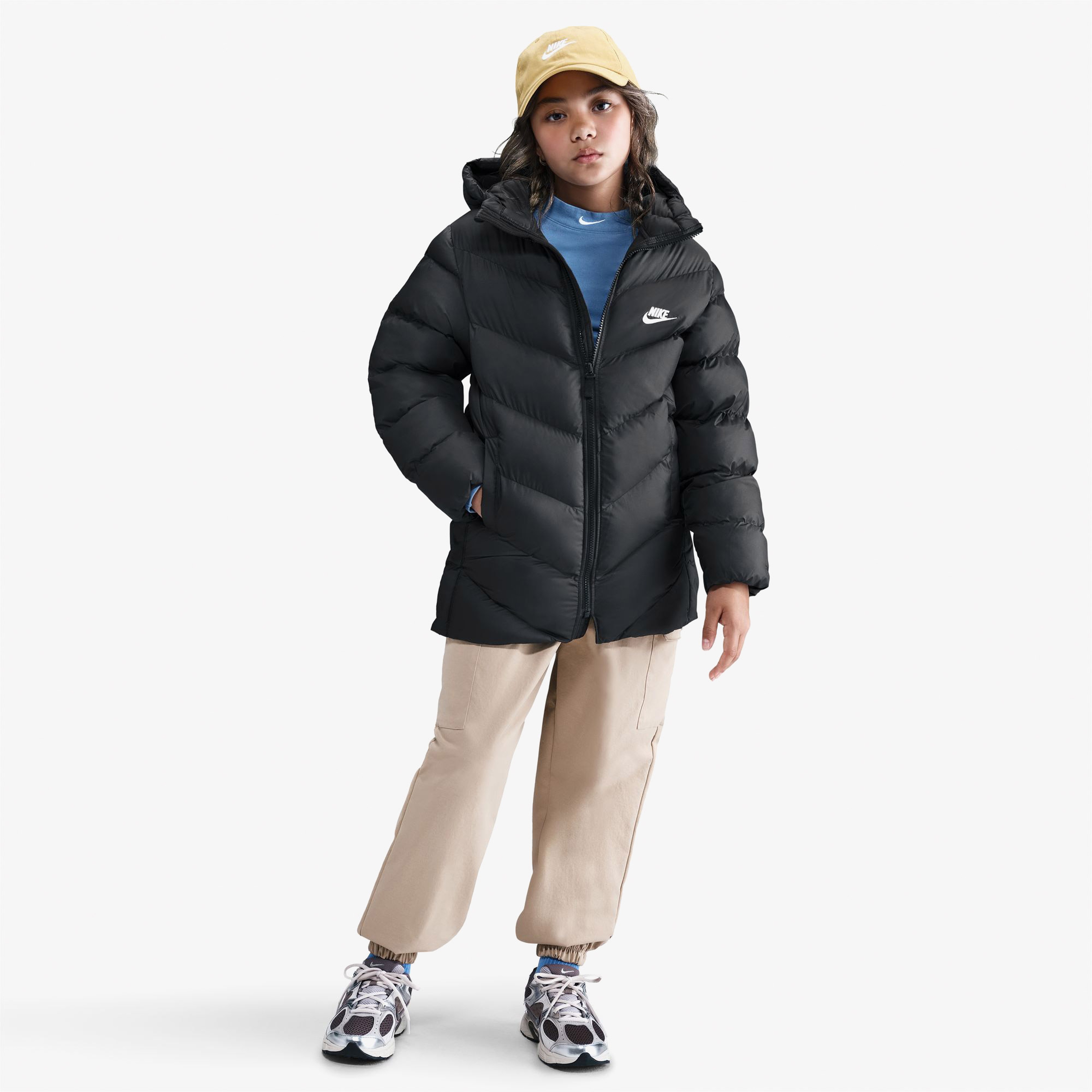Nike Sportswear All Day Play Çocuk Siyah Ceket