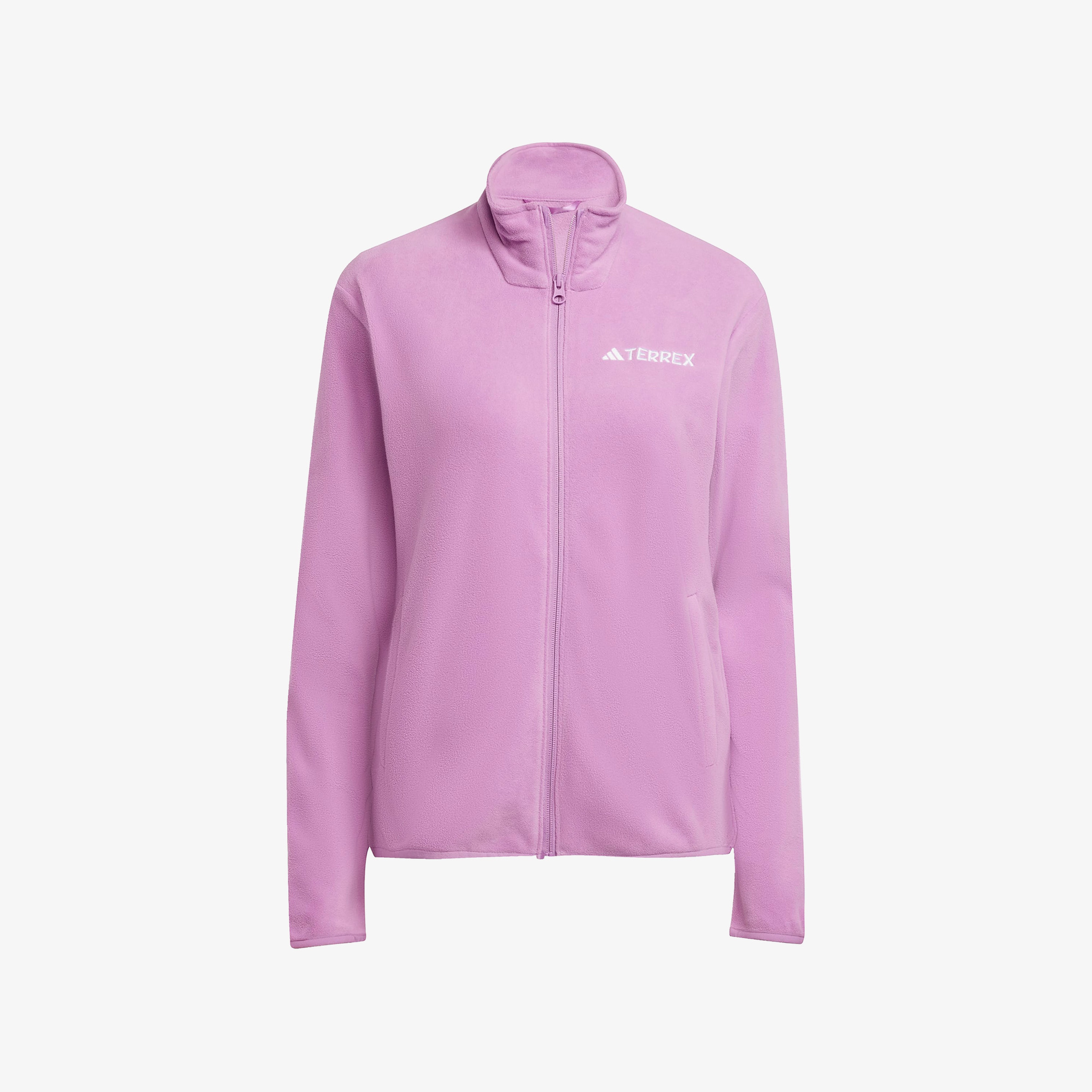 adidas Multi Essentials Full Zip Fleece Kadın Mor Yürüyüş Polar