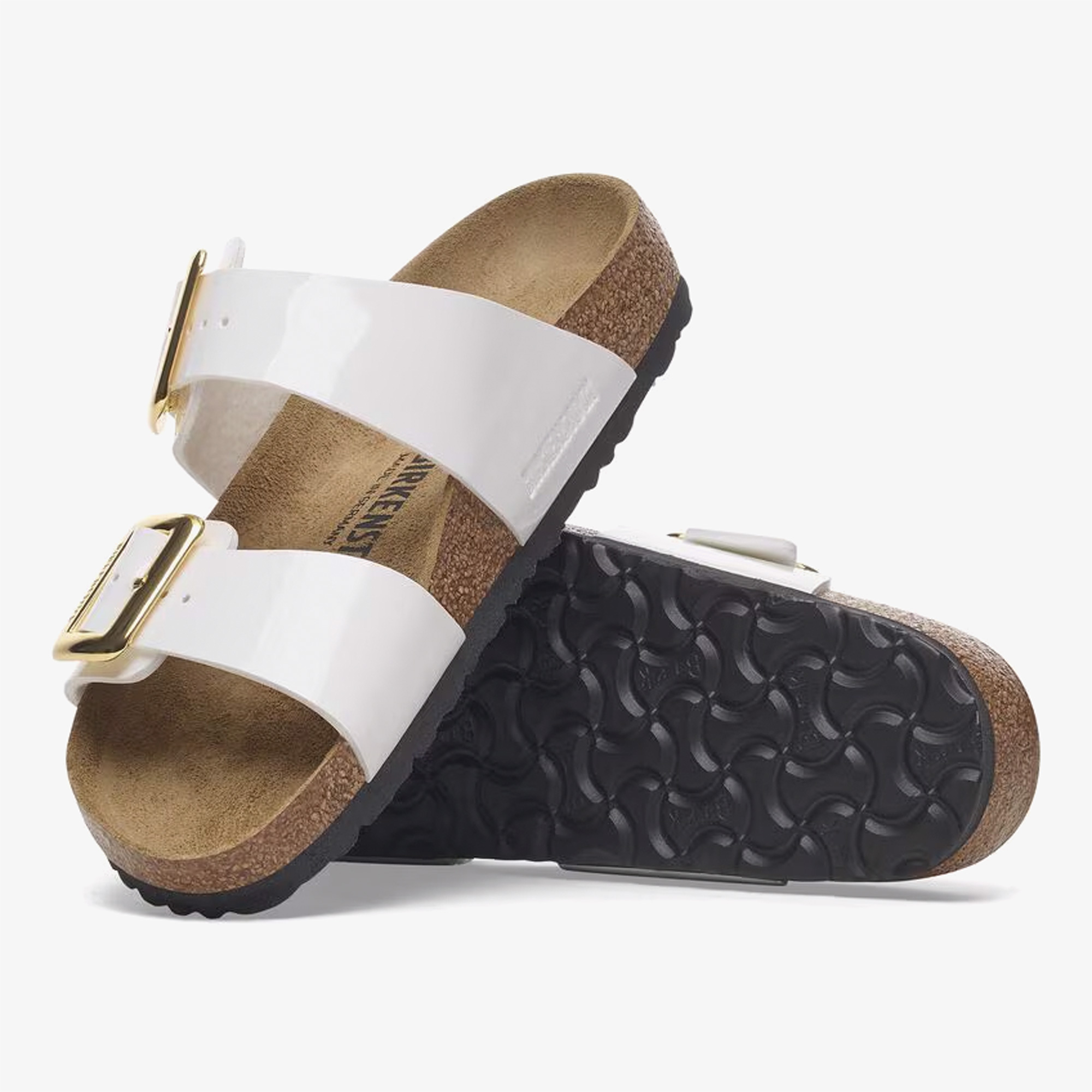 Birkenstock Sydney Cushion Buckle Bf Patent Kadın Beyaz Terlik