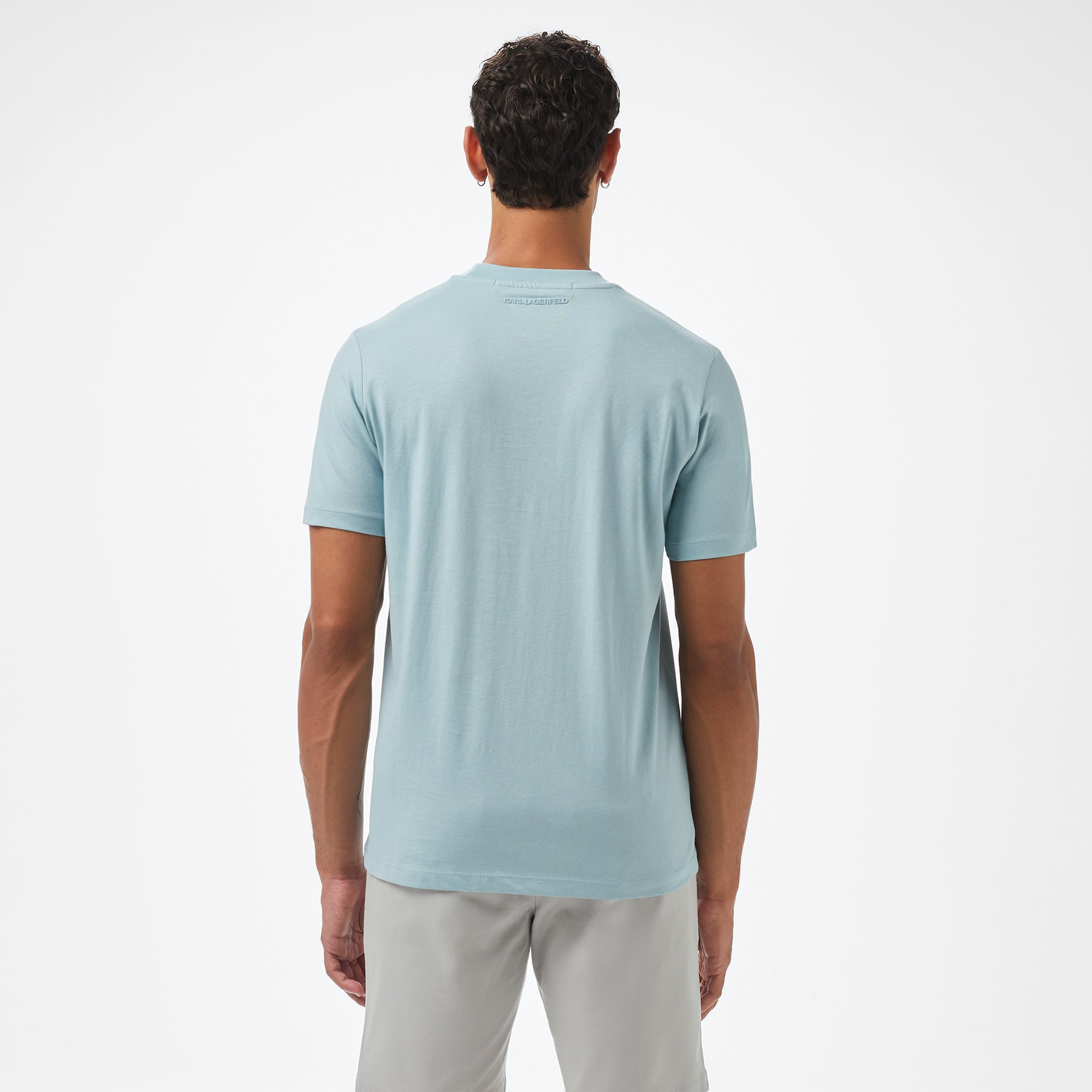 Karl Lagerfeld Erkek Mavi T-Shirt