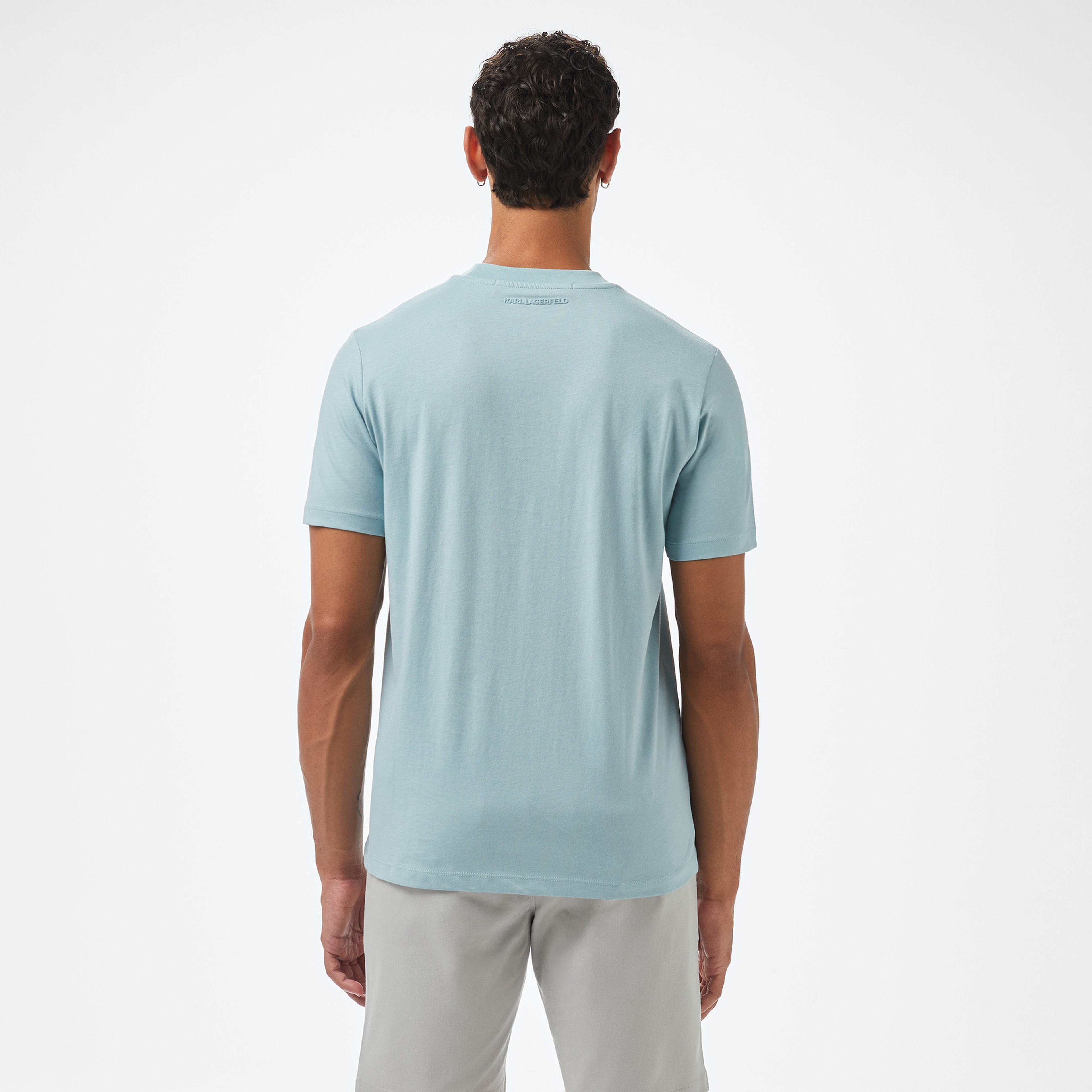 Karl Lagerfeld Erkek Mavi T-Shirt