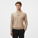 EA7 Erkek Bej Bisiklet Yaka Sweatshirt