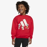 adidas x Disney Mickey Mouse Çocuk Kırmızı Sweatshirt