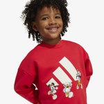 adidas x Disney Mickey Mouse Çocuk Kırmızı Sweatshirt