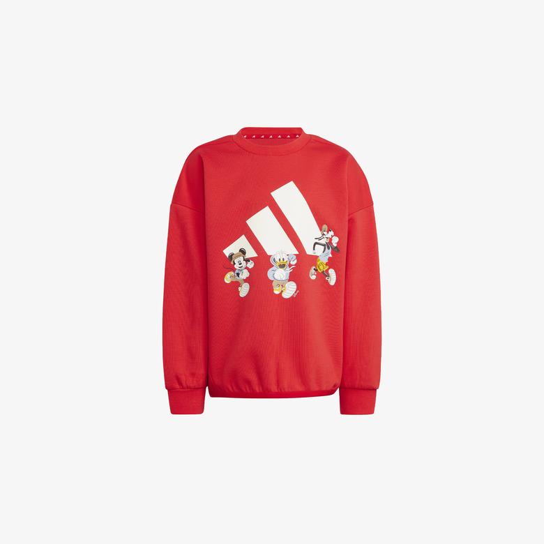 adidas x Disney Mickey Mouse Çocuk Kırmızı Sweatshirt