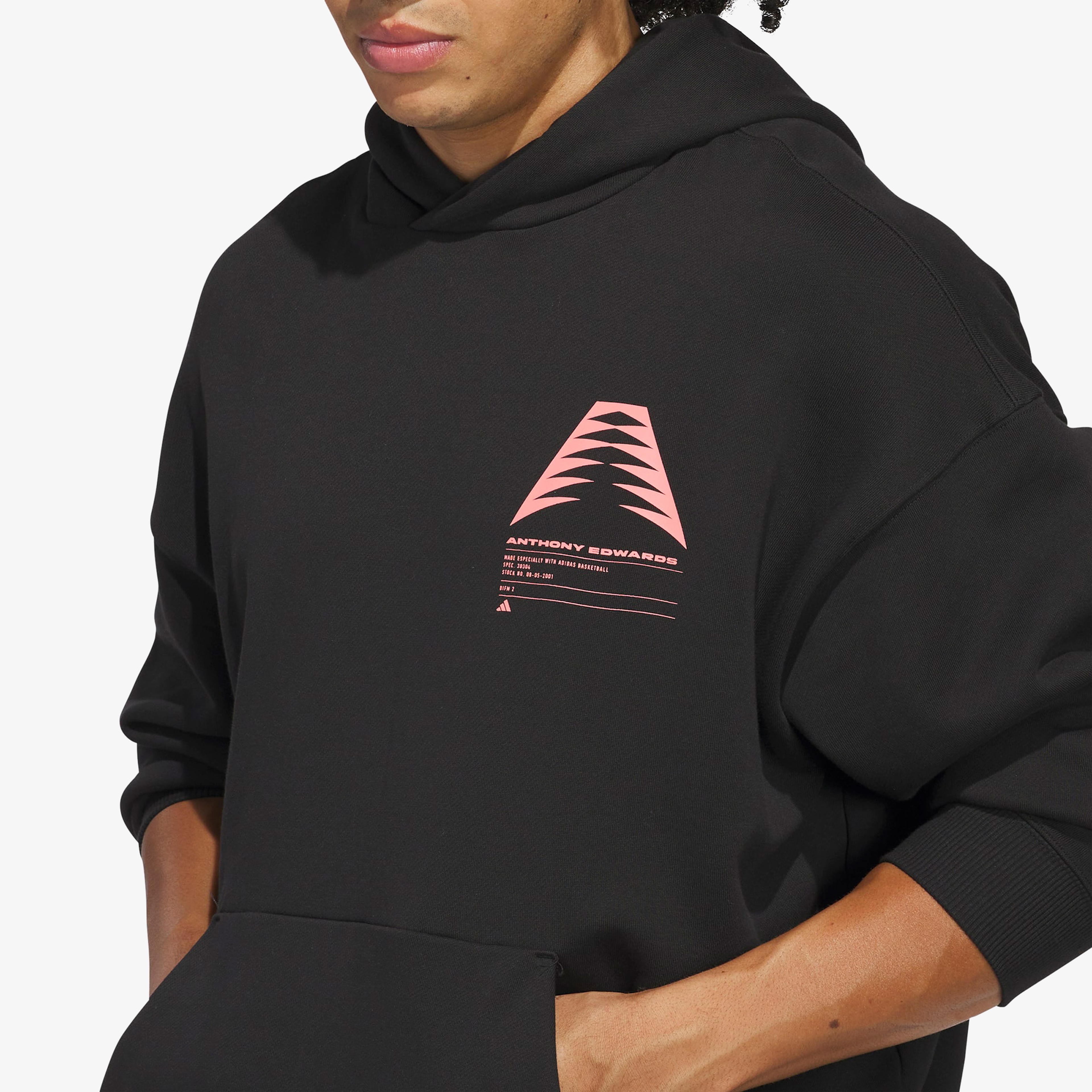 adidas Anthony Edwards Schematic Erkek Siyah Basketbol Sweatshirt