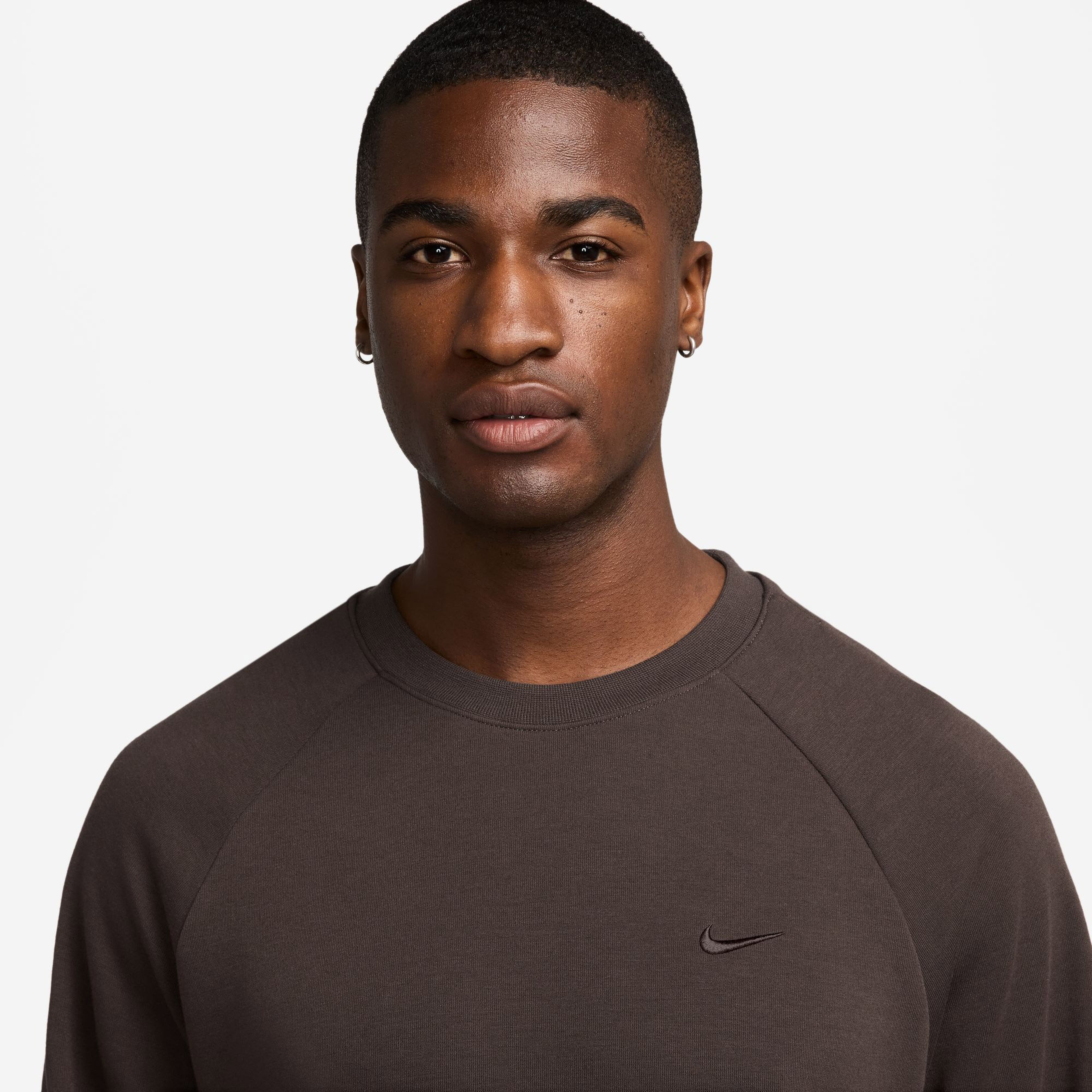 Nike Primary Fleece Erkek Kahverengi Antrenman Sweatshirt