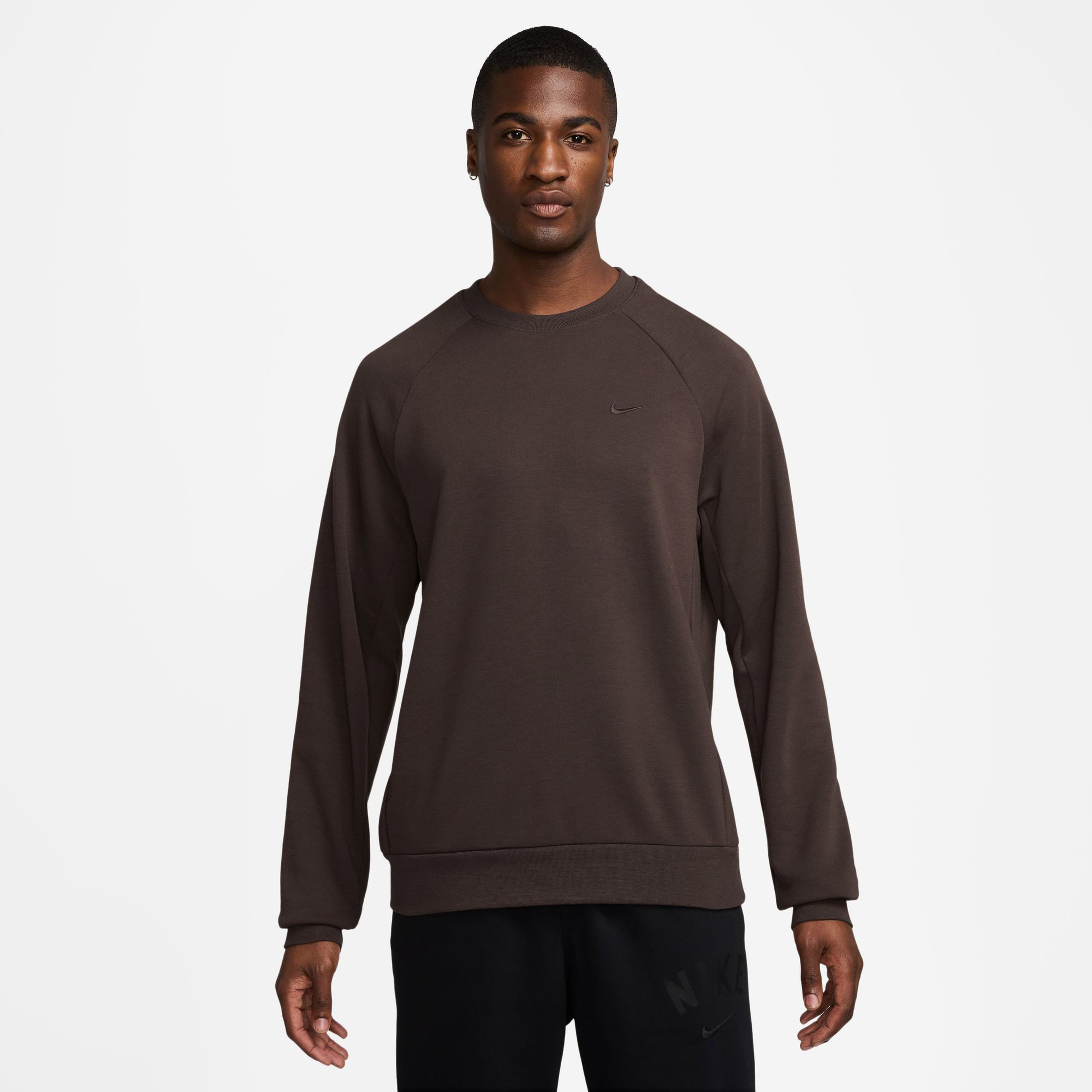 Nike Primary Fleece Erkek Kahverengi Antrenman Sweatshirt