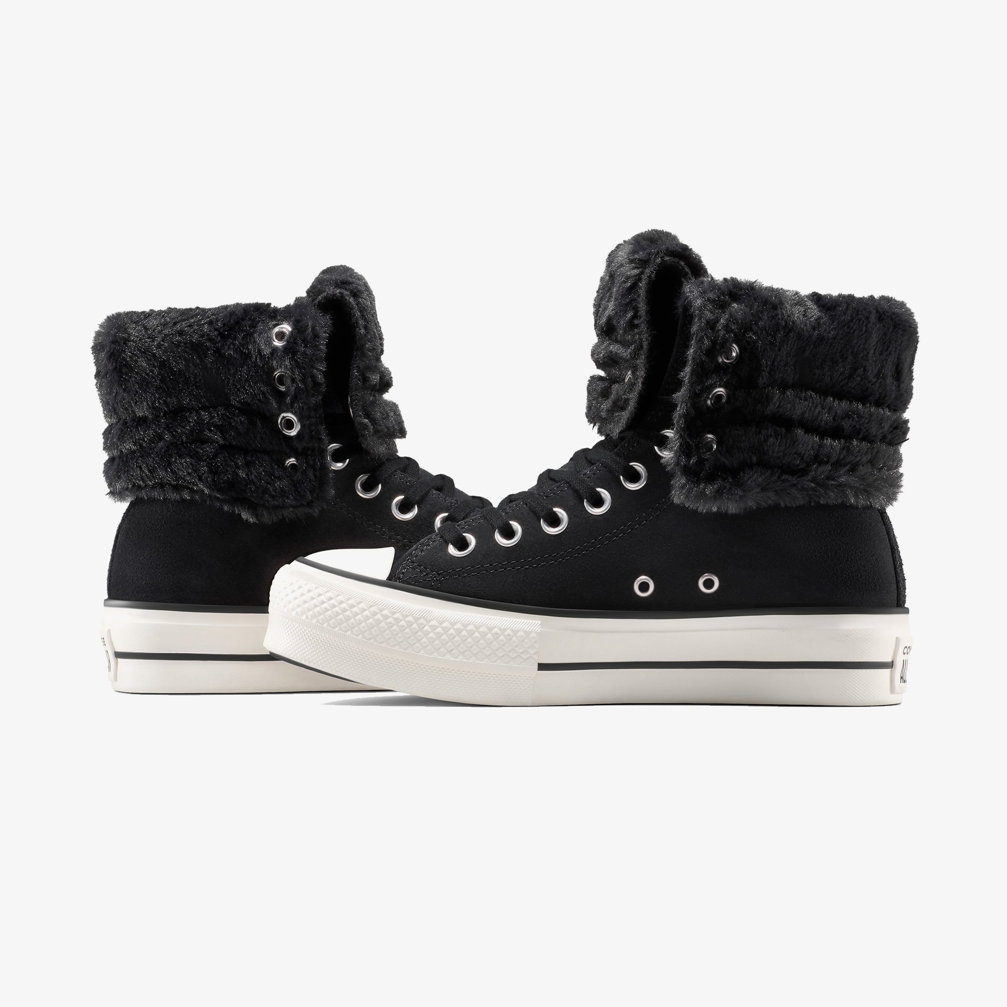 Converse Chuck Taylor All Star Fold Over Lift Kadın Siyah Sneaker