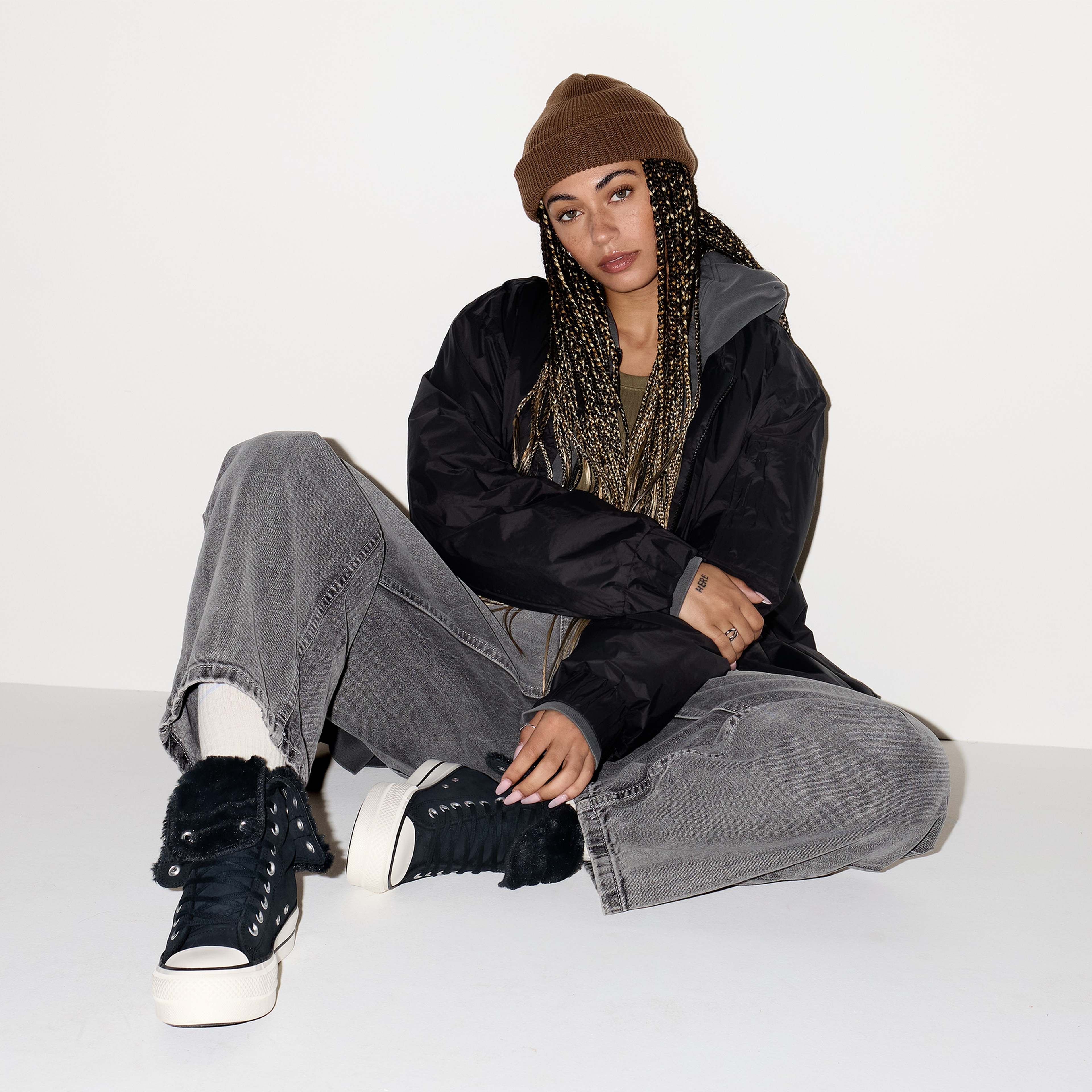 Converse Chuck Taylor All Star Fold Over Lift Siyah Kadın Sneaker