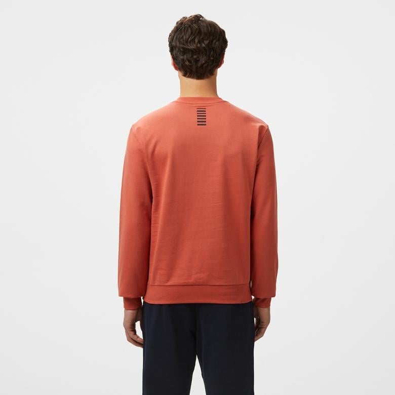 EA7 Erkek Turuncu Bisiklet Yaka Sweatshirt