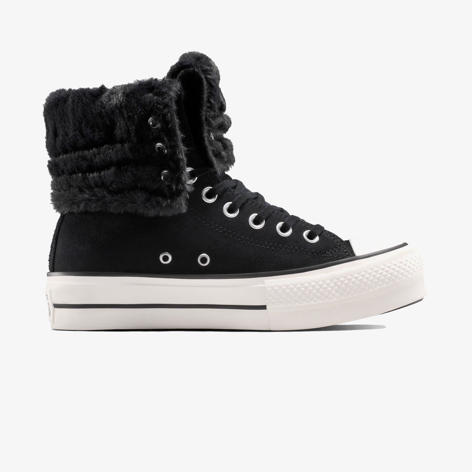 Converse Chuck Taylor All Star Fold Over Lift Kadın Siyah Sneaker