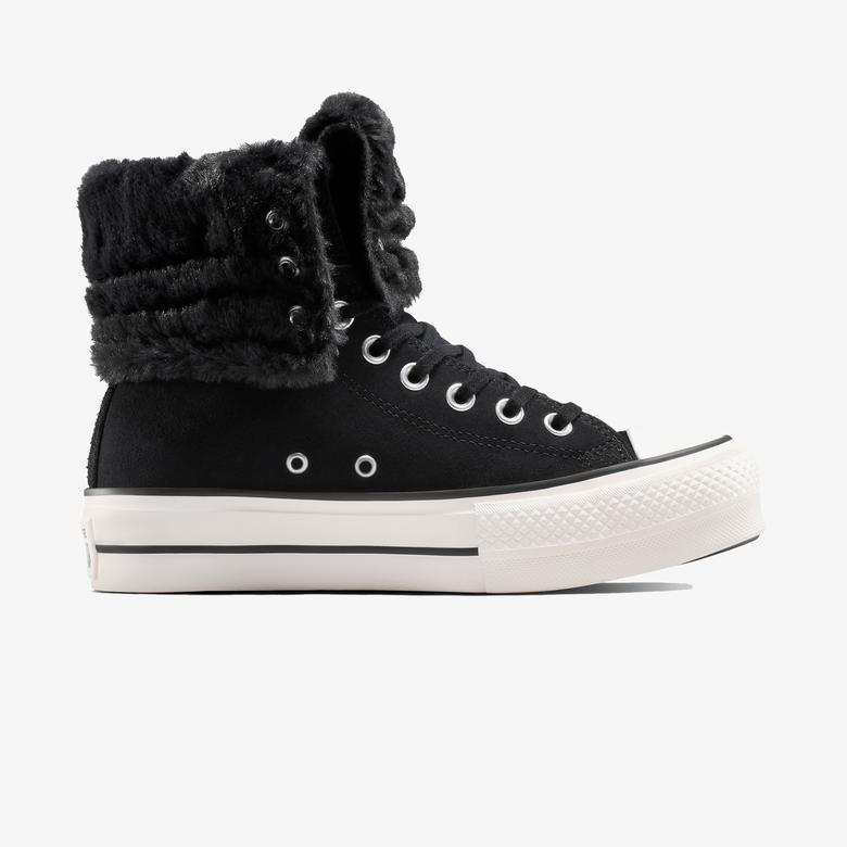 Converse Chuck Taylor All Star Fold Over Lift Kadın Siyah Sneaker