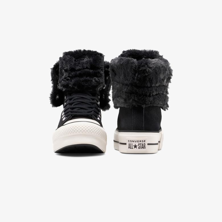 Converse Chuck Taylor All Star Fold Over Lift Kadın Siyah Sneaker