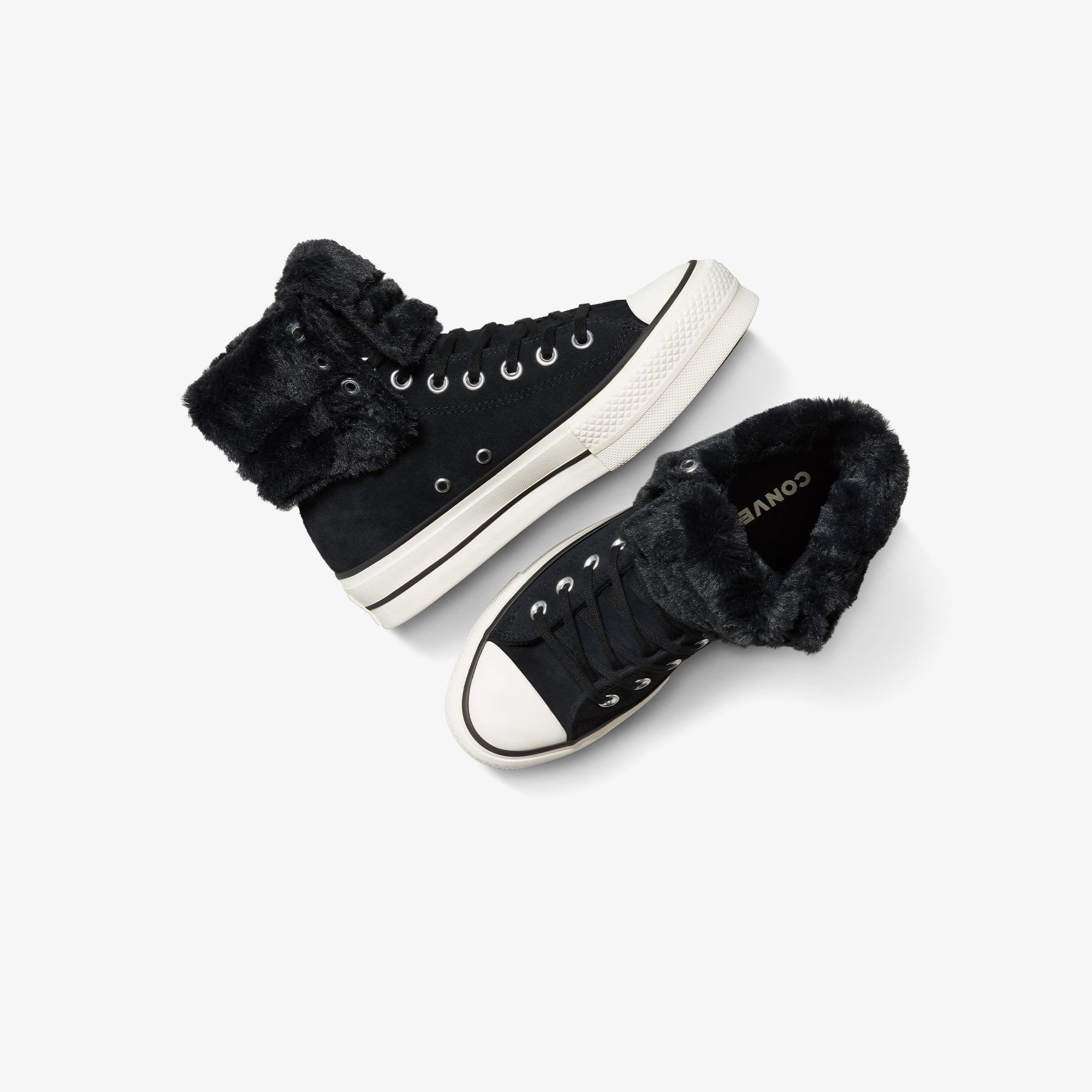Converse Chuck Taylor All Star Fold Over Lift Kadın Siyah Sneaker