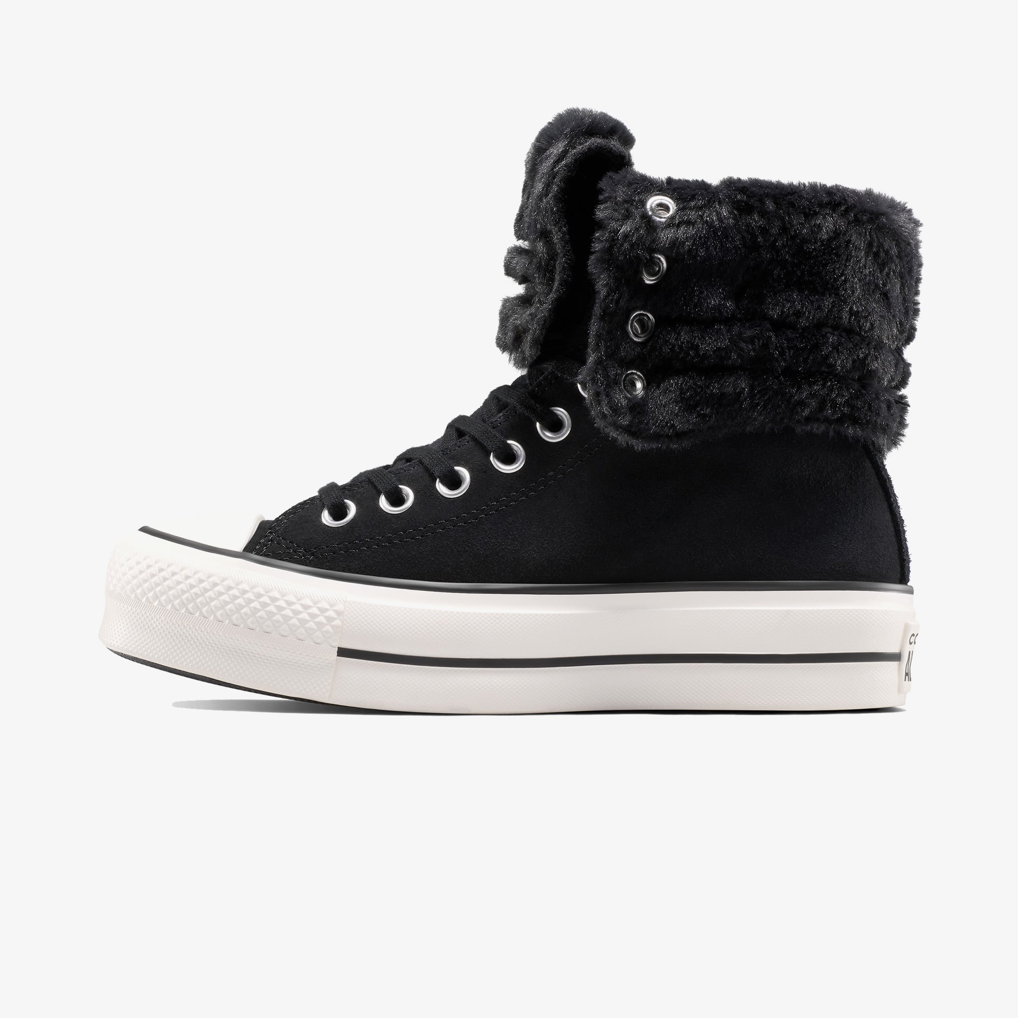 Converse Chuck Taylor All Star Fold Over Lift Kadın Siyah Sneaker