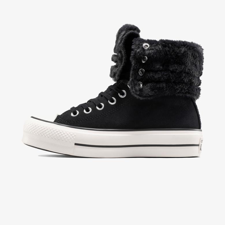 Converse Chuck Taylor All Star Fold Over Lift Kadın Siyah Sneaker