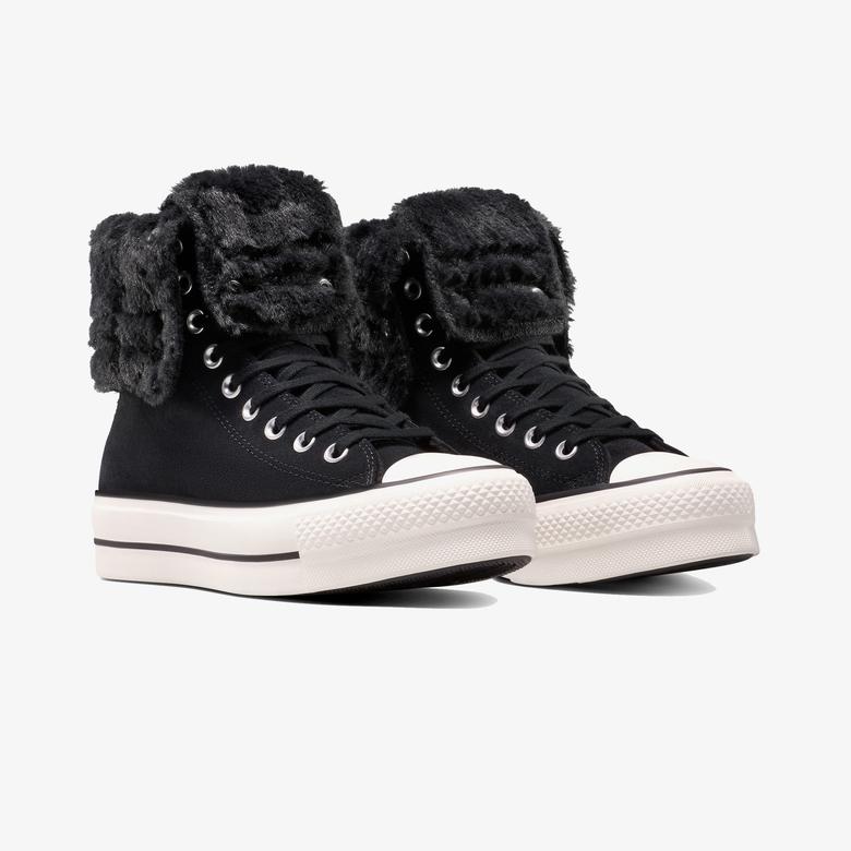 Converse Chuck Taylor All Star Fold Over Lift Kadın Siyah Sneaker