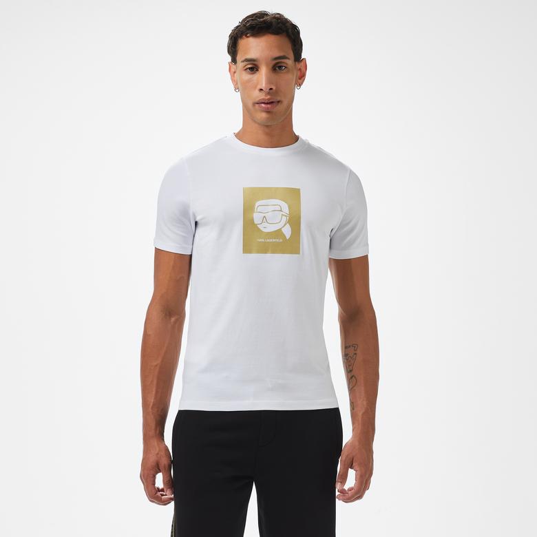 Karl Lagerfeld Erkek Beyaz T-Shirt