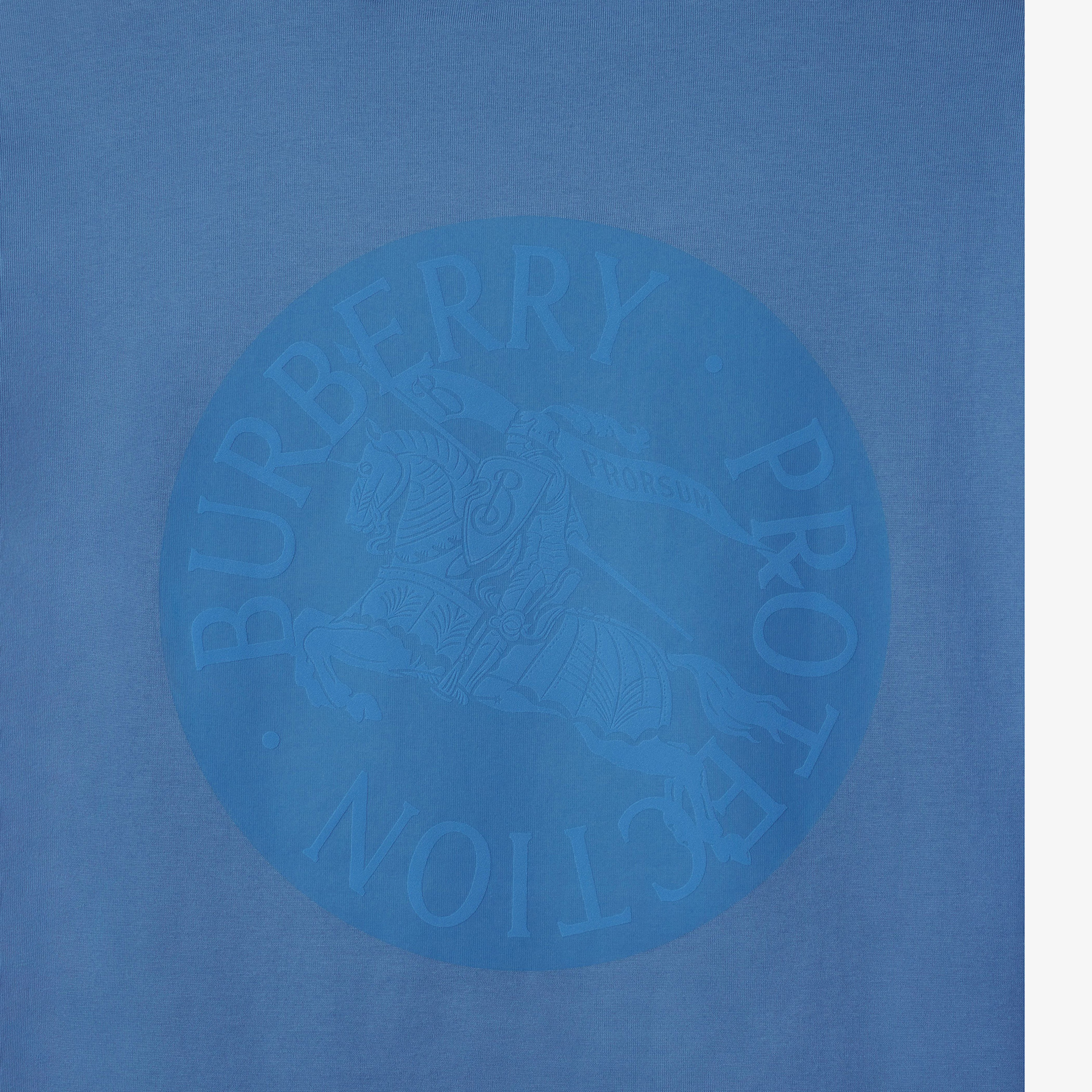 Burberry Tal Badge Cotton Erkek Mavi T-Shirt