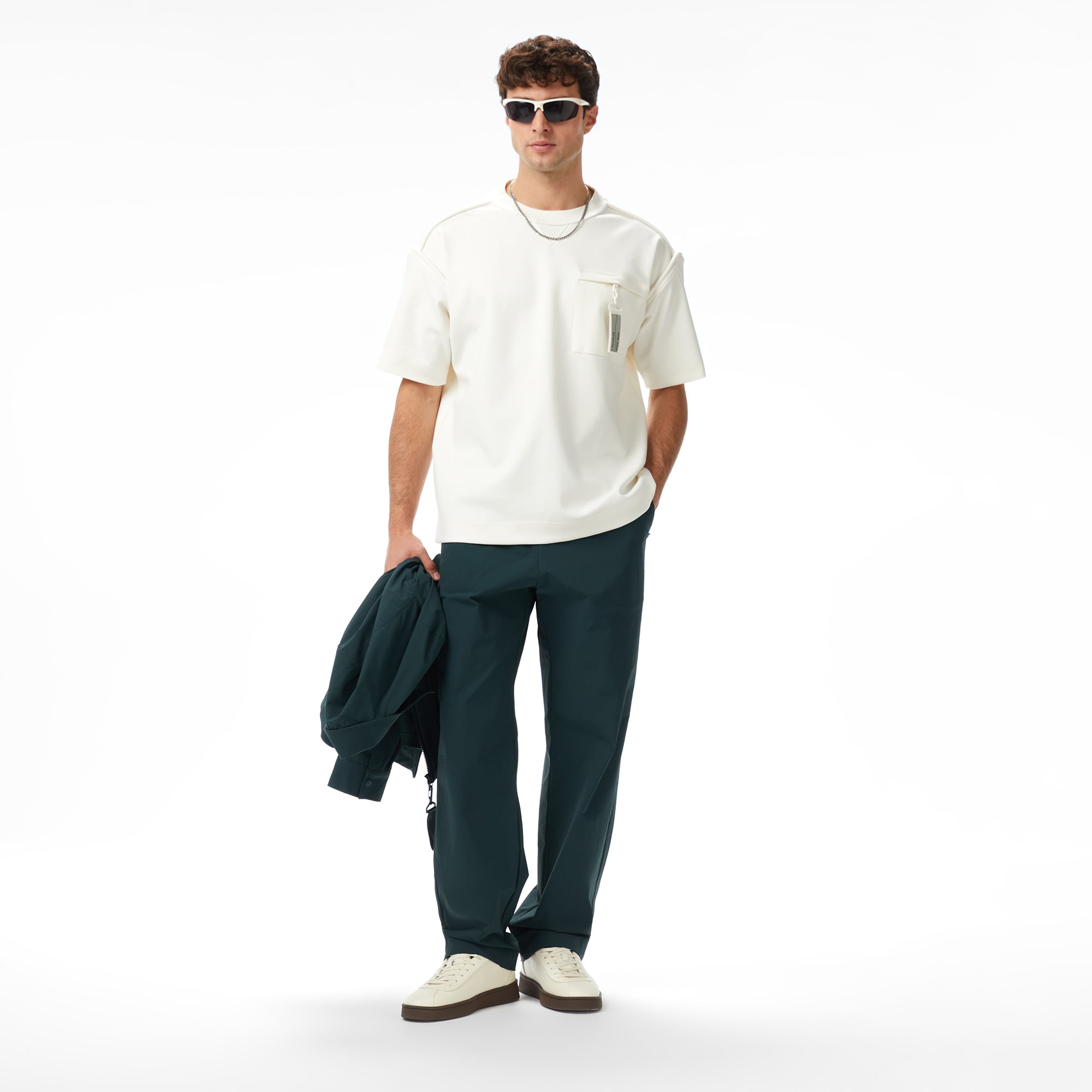 Lacoste x House of SuperStep Slim Fit Erkek Yeşil Pantolon