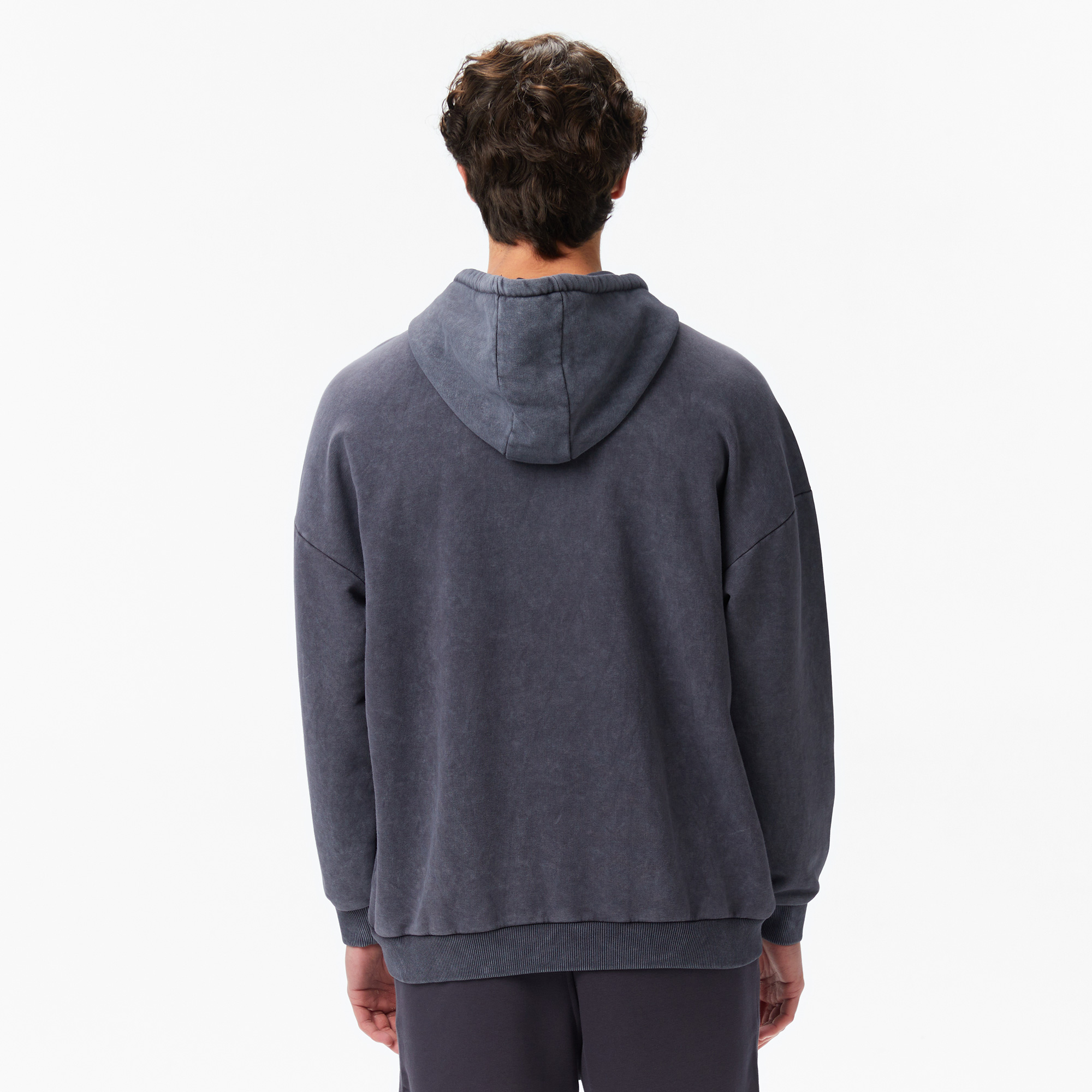 Everlast Authentic Boxing Oversize Erkek Gri Kapüşonlu Sweatshirt