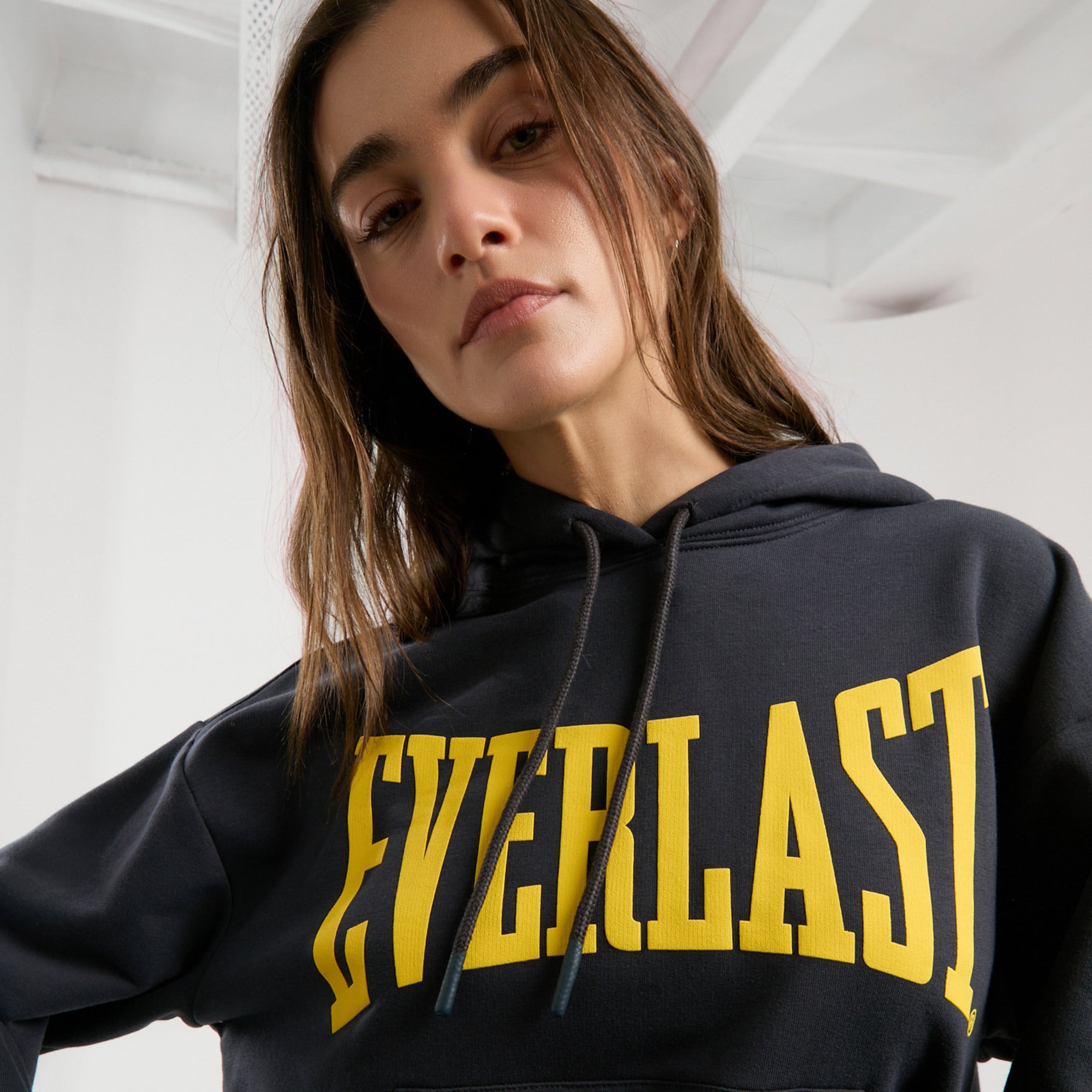 Everlast Ever Classics Wmn Kadın Gri Kapüşonlu Sweatshirt