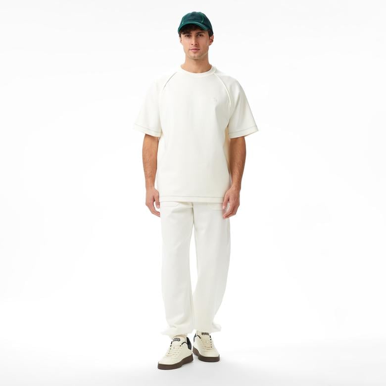 Lacoste x House of SuperStep Slim Fit Erkek Beyaz Eşofman Altı