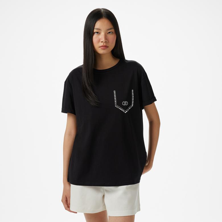 Liu Jo Kadın Siyah T-Shirt