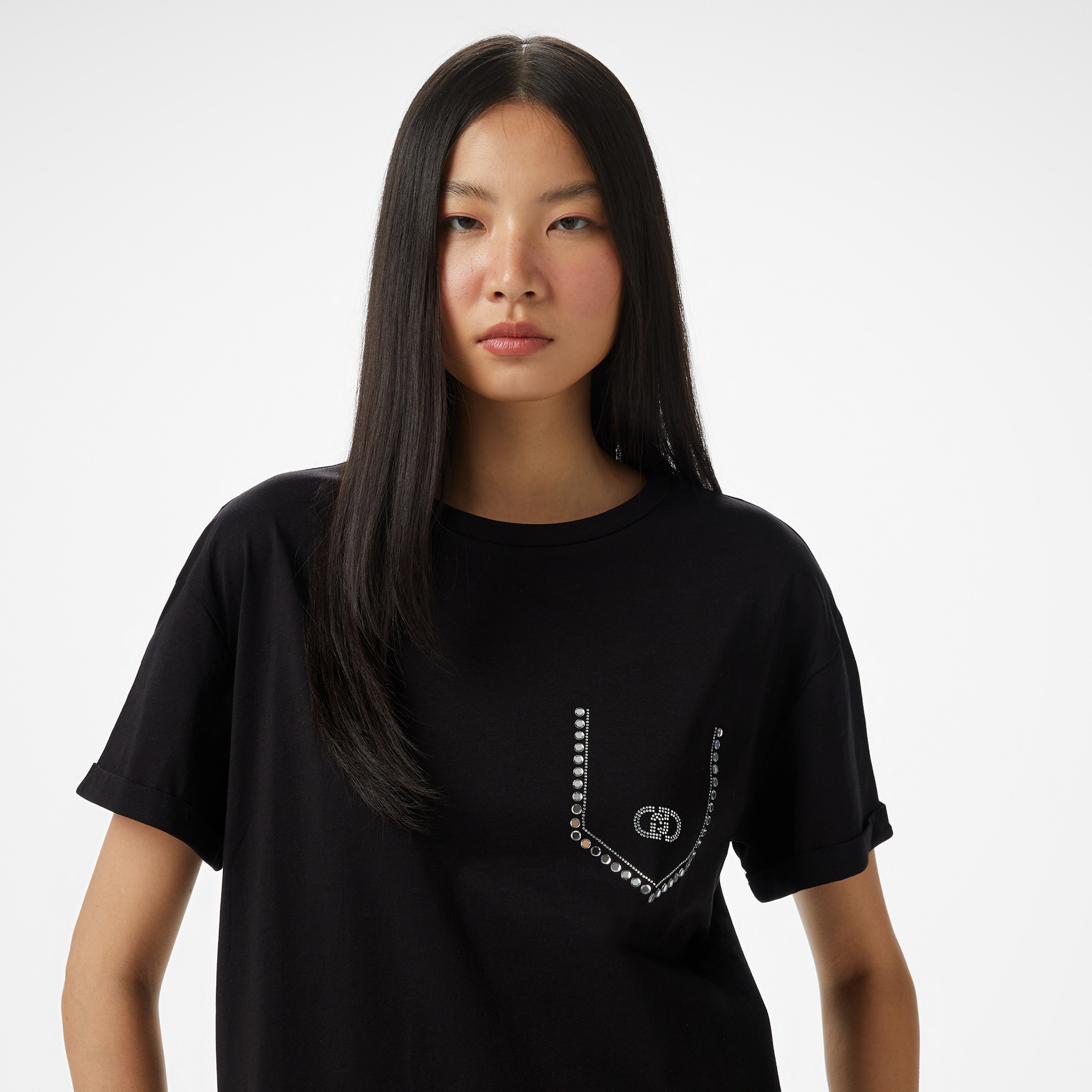 Liu Jo Kadın Siyah T-Shirt