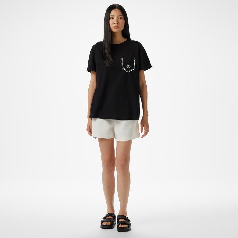 Liu Jo Kadın Siyah T-Shirt