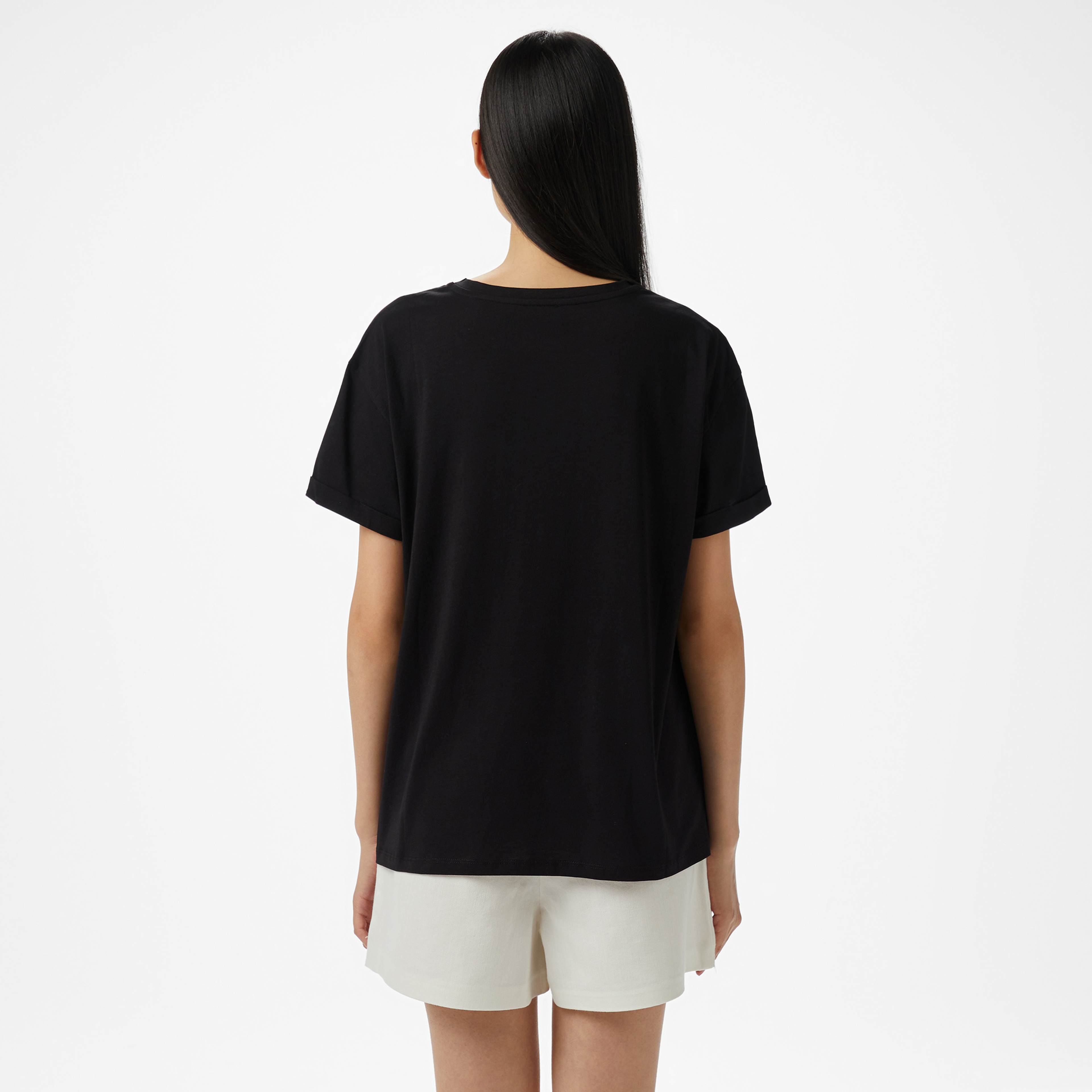 Liu Jo Kadın Siyah T-Shirt