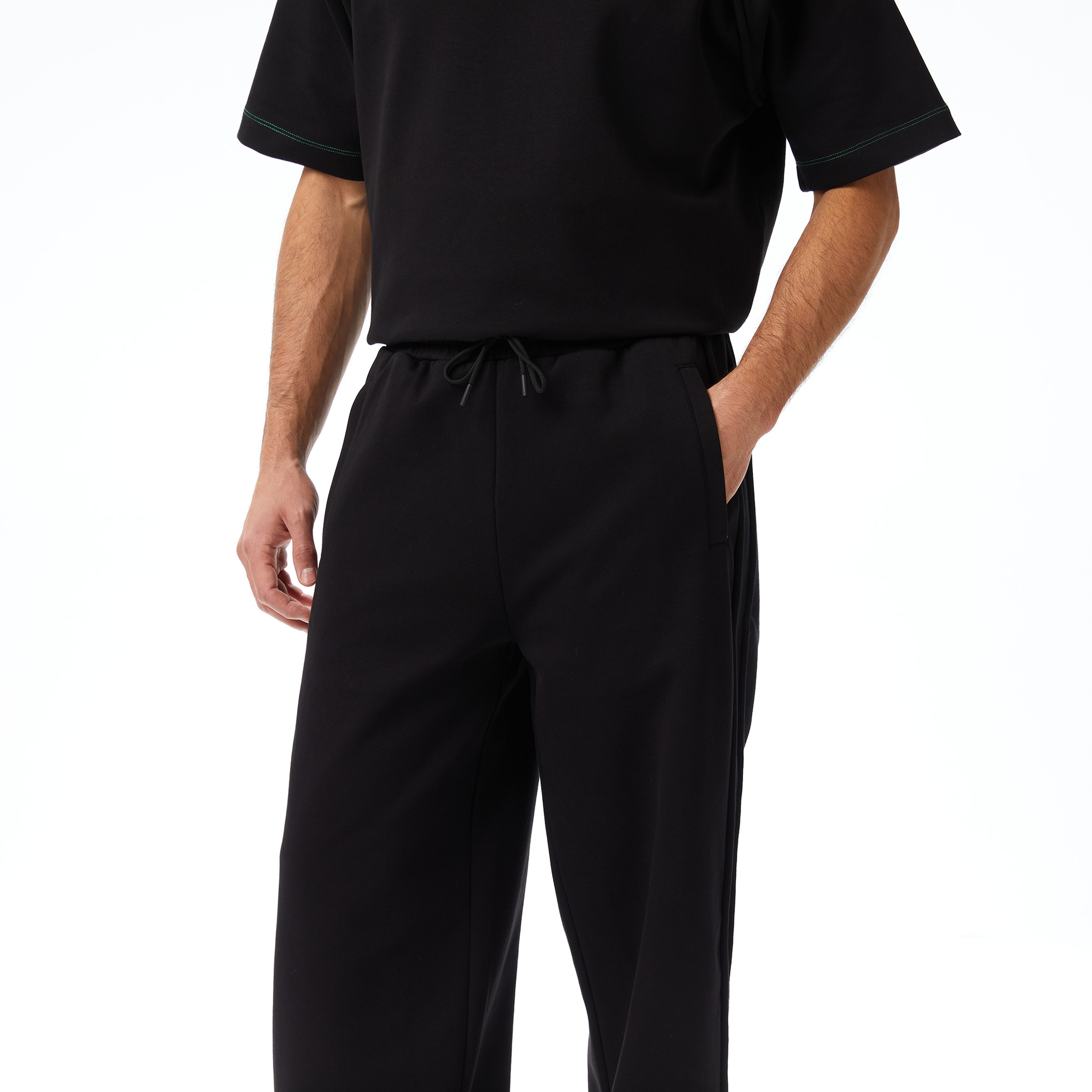 Lacoste x House of SuperStep Relaxed Fit Erkek Siyah Eşofman Altı