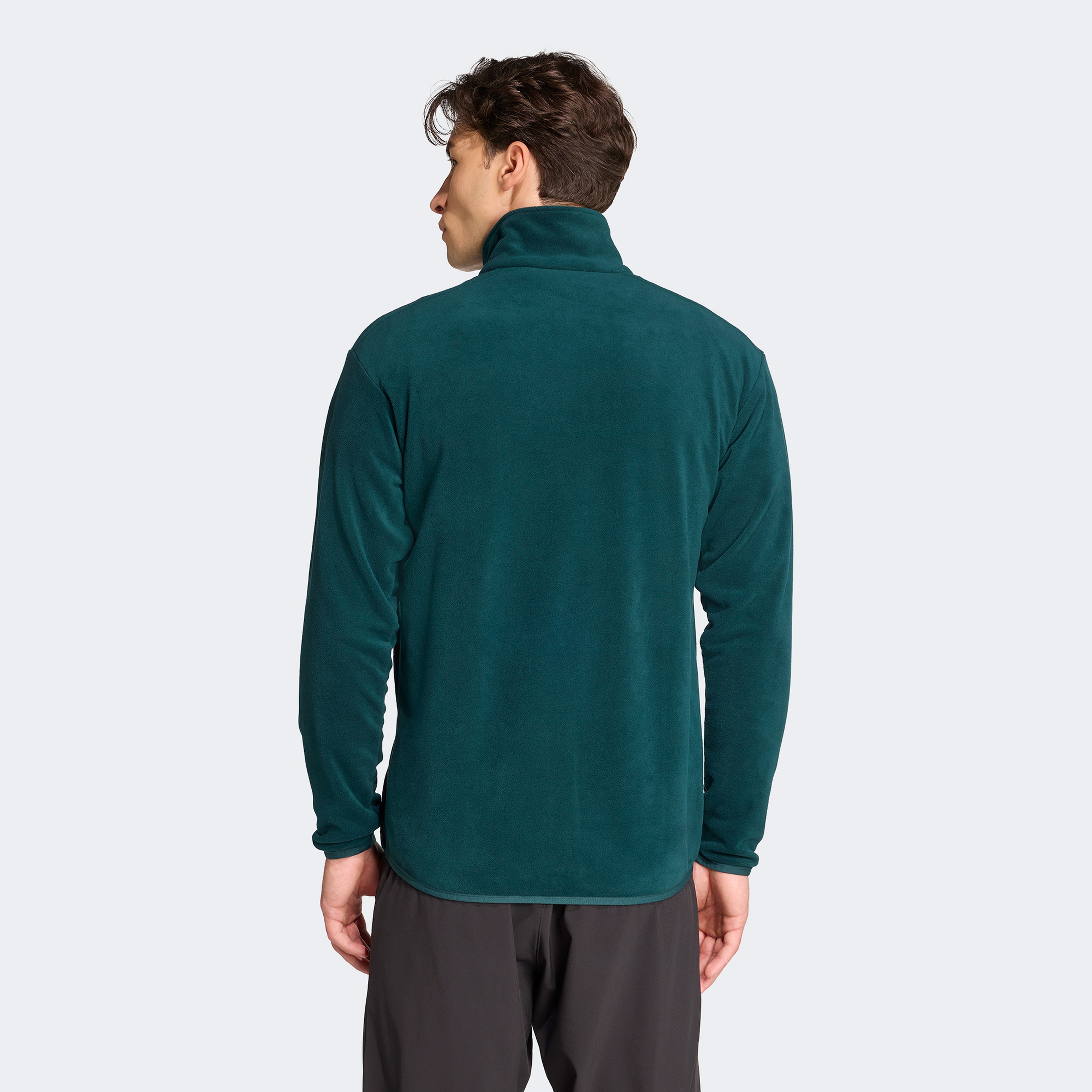 adidas Multi Essentials Full Zip Fleece Erkek Yeşil Yürüyüş Polar