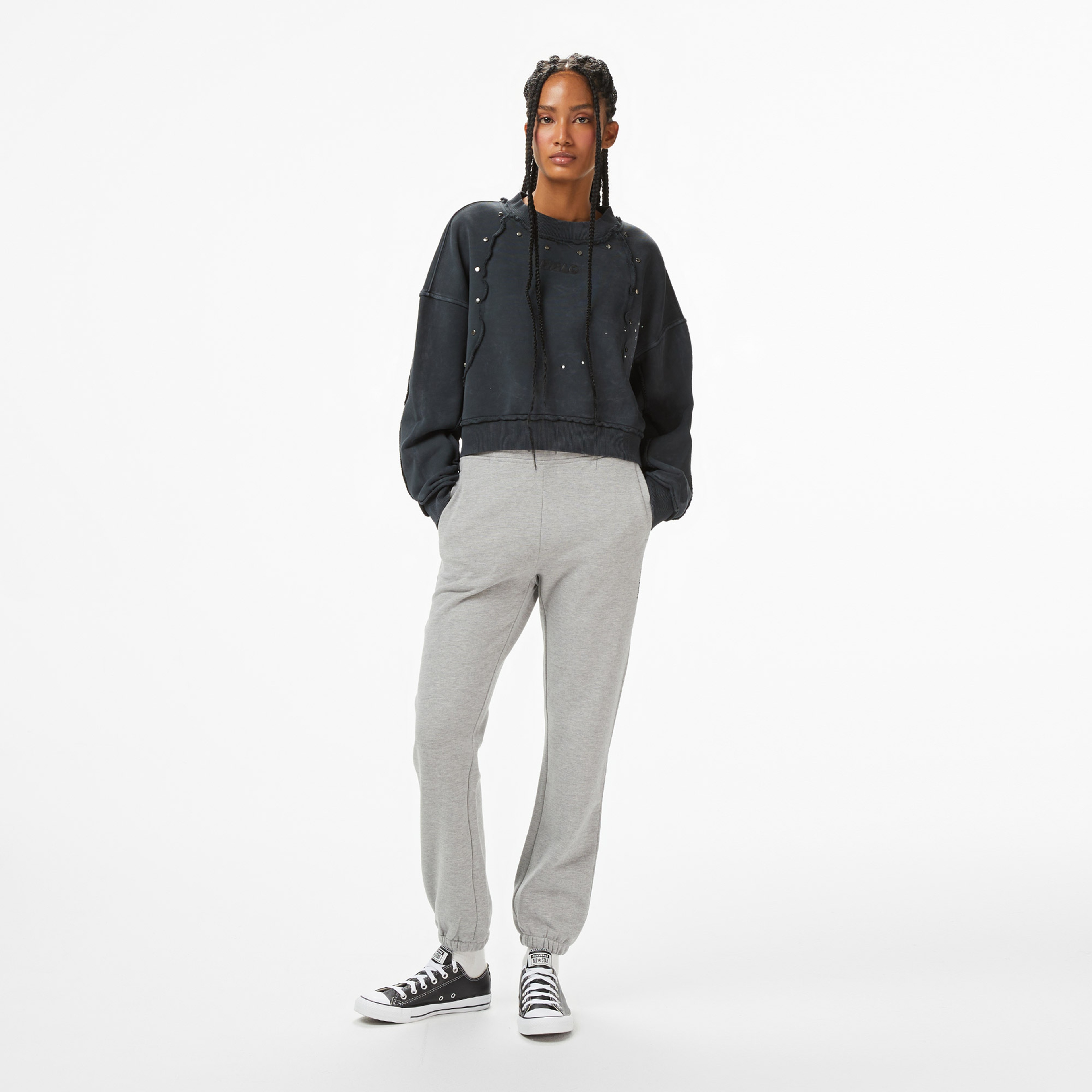 Les Benjamins Essentials 301 Kadın Siyah Sweatshirt