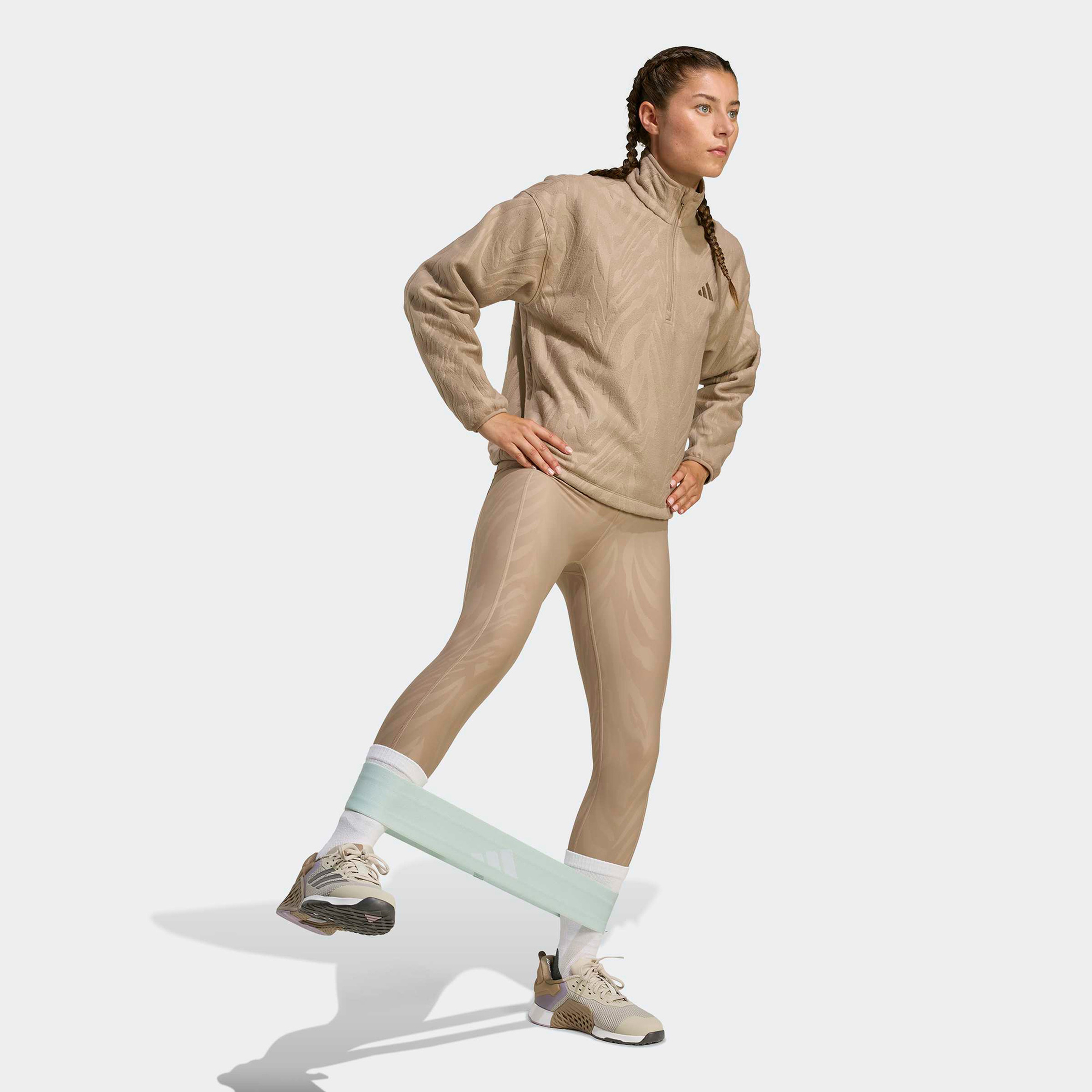 adidas Aop Kadın Kahverengi Antrenman Sweatshirt