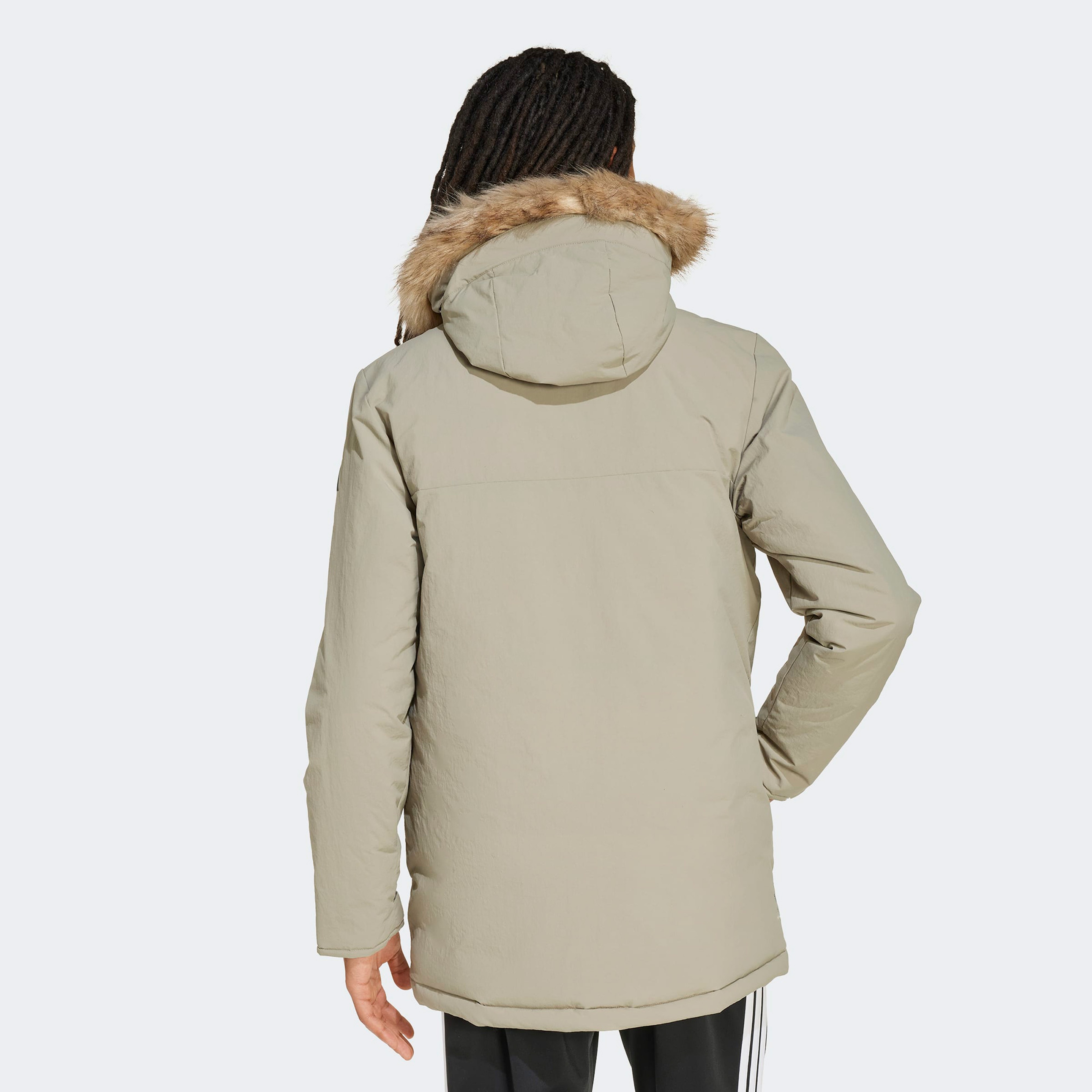 adidas Paveric Climawarm Kürk Erkek Yeşil Outdoor Montu