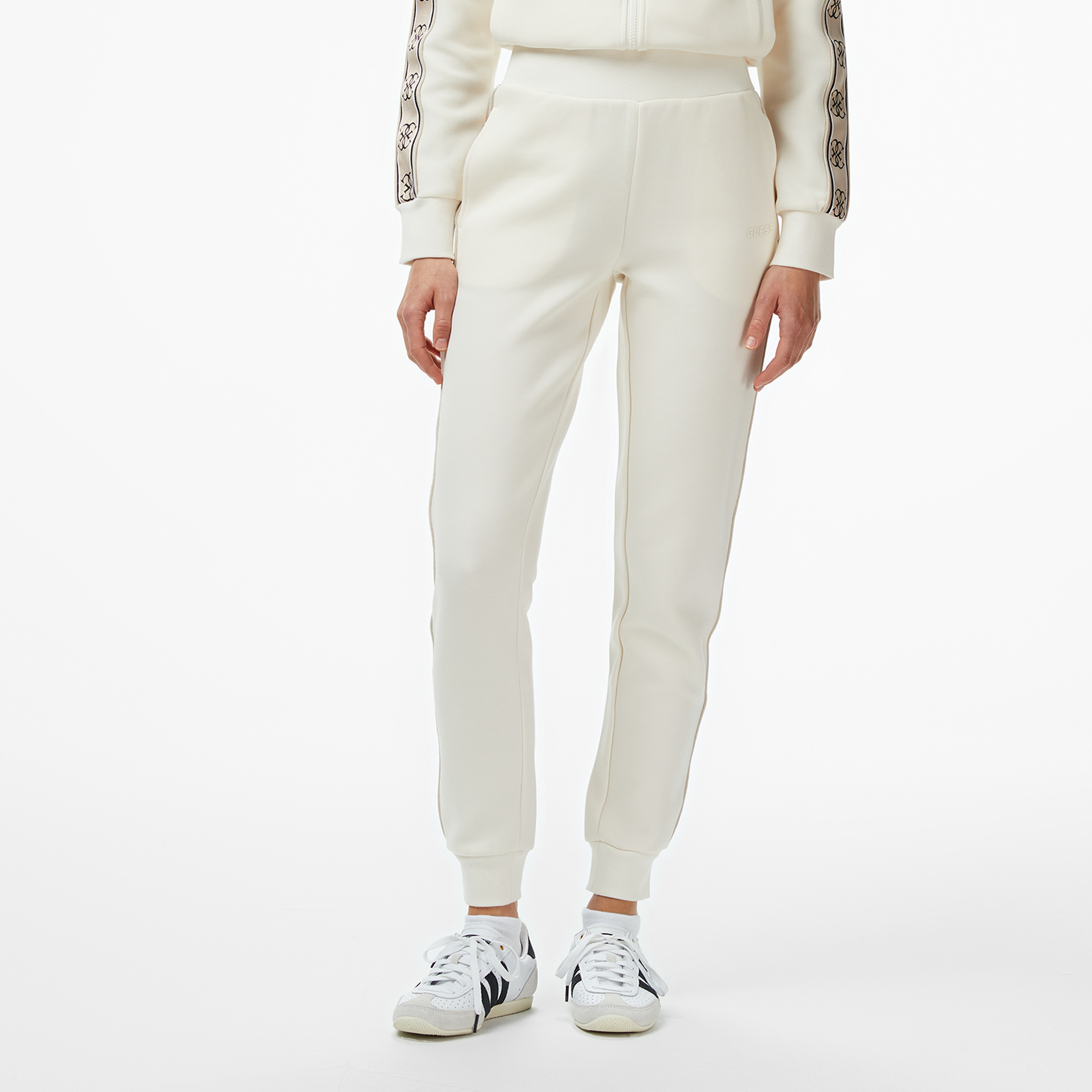 Guess Britney Jogger Punto Milano 300 Kadın Krem Rengi Eşofman Altı