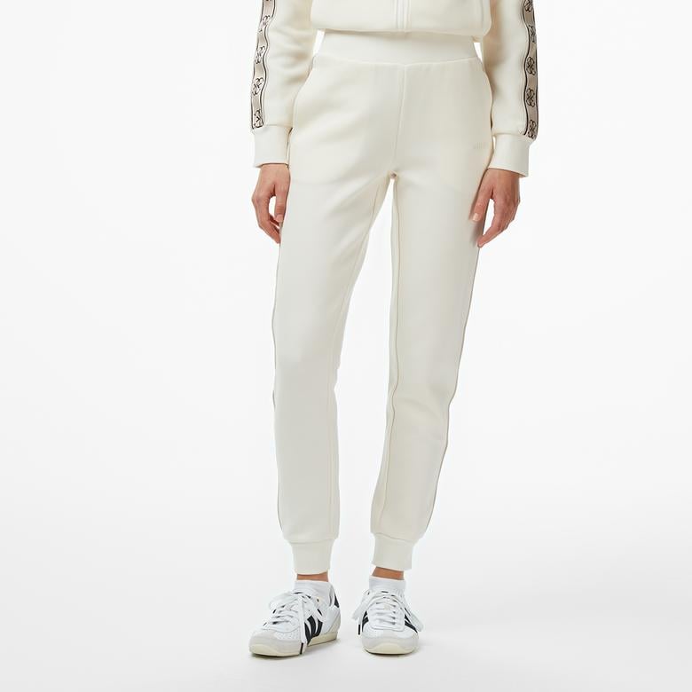 Guess Britney Jogger Punto Milano 300 Kadın Krem Rengi Eşofman Altı