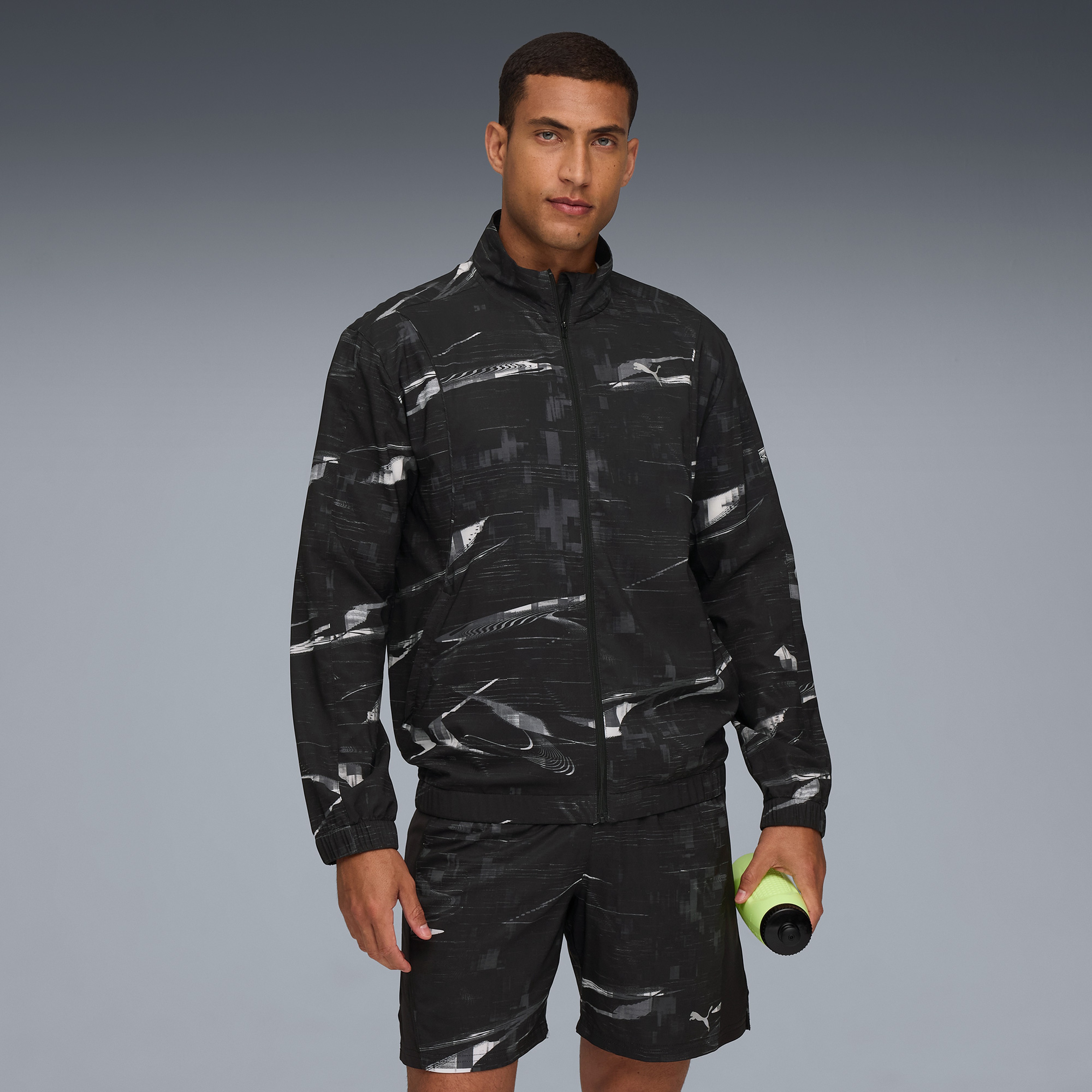 Puma Run Velocity Aop Erkek Siyah Koşu Ceketi
