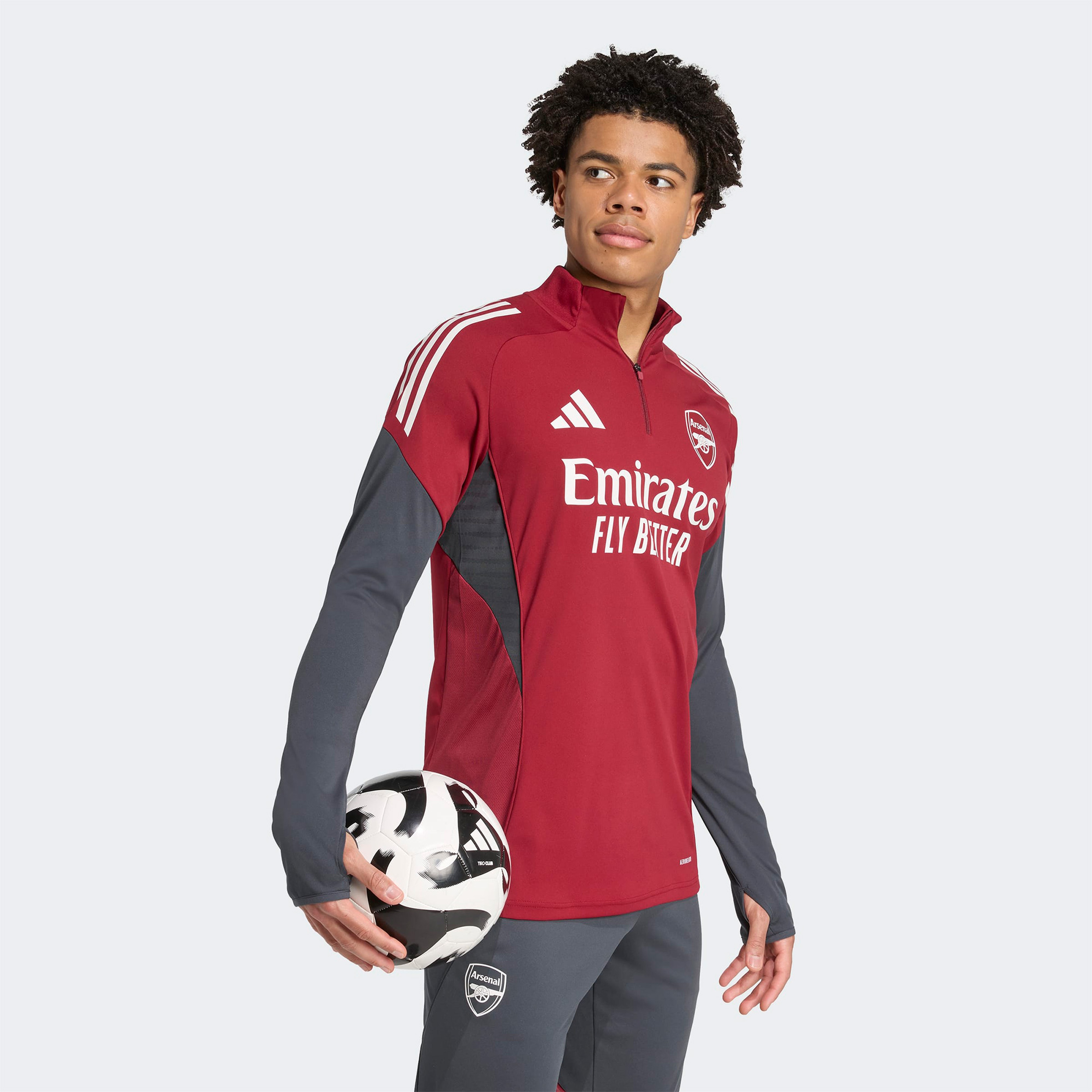 adidas Arsenal Tiro 25 Competition Training Erkek Bordo Futbol Eşofman Üstü