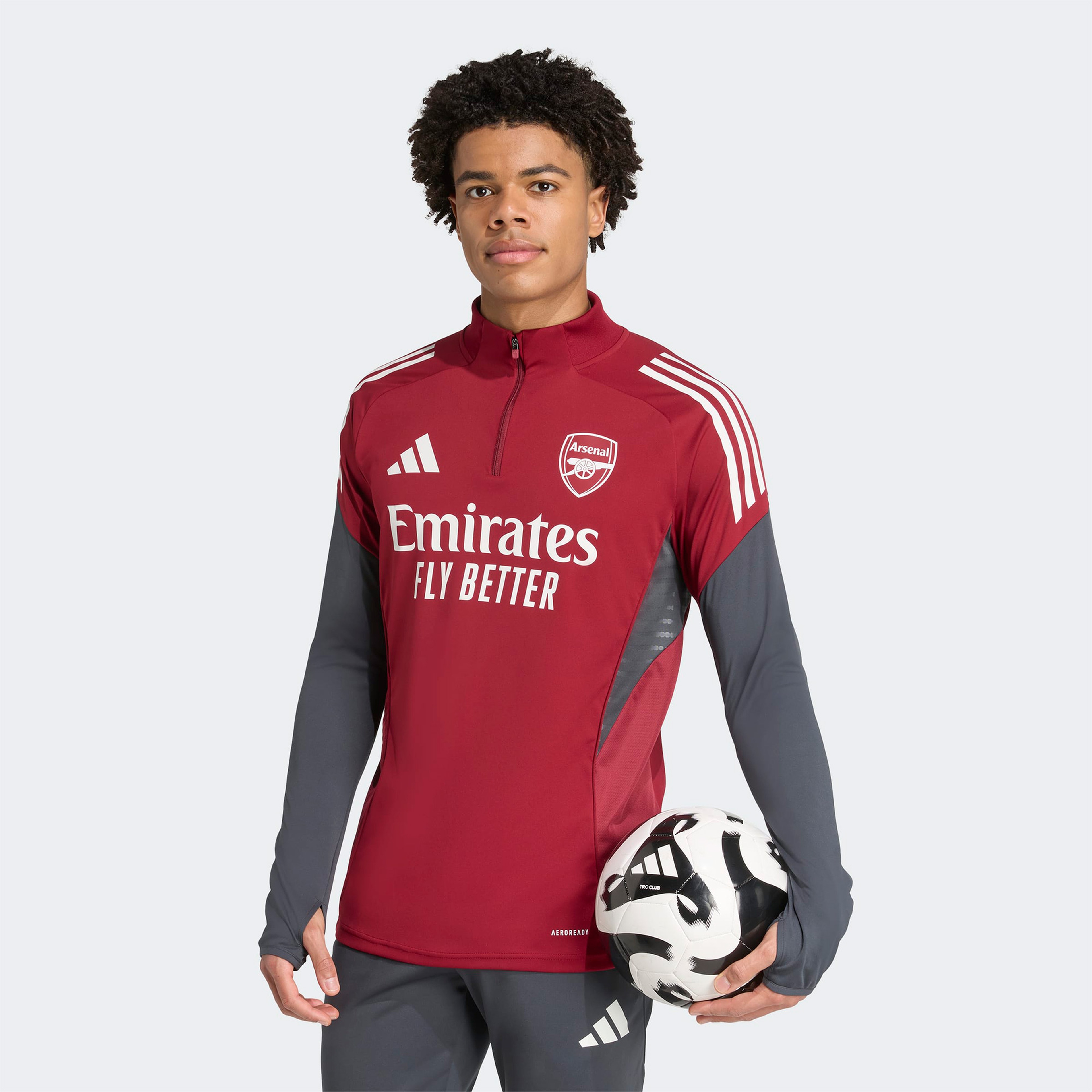 adidas Arsenal Tiro 25 Competition Training Erkek Bordo Futbol Eşofman Üstü