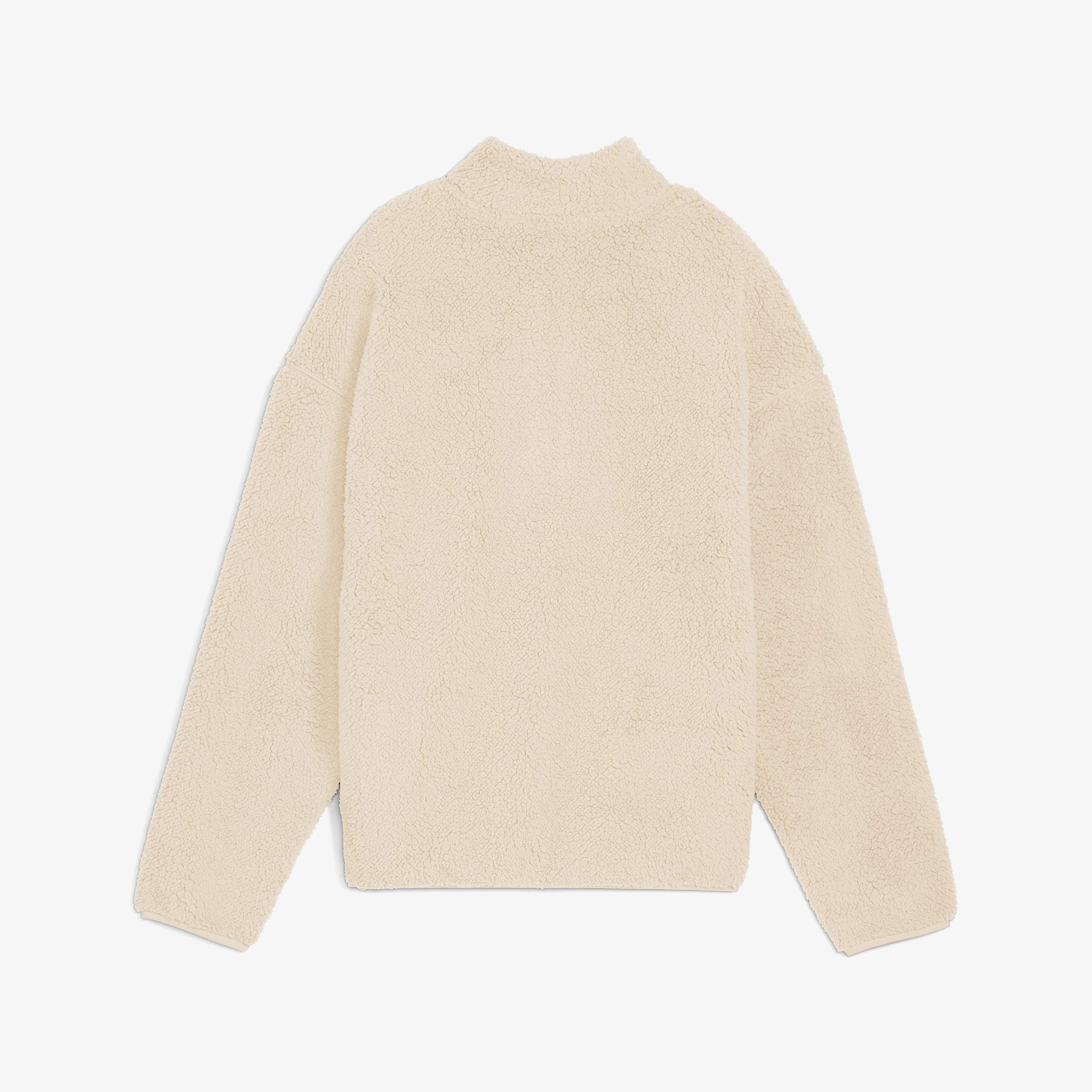 Puma Essential Elevated Half-Zip Crew Kadın Beyaz Sweatshirt