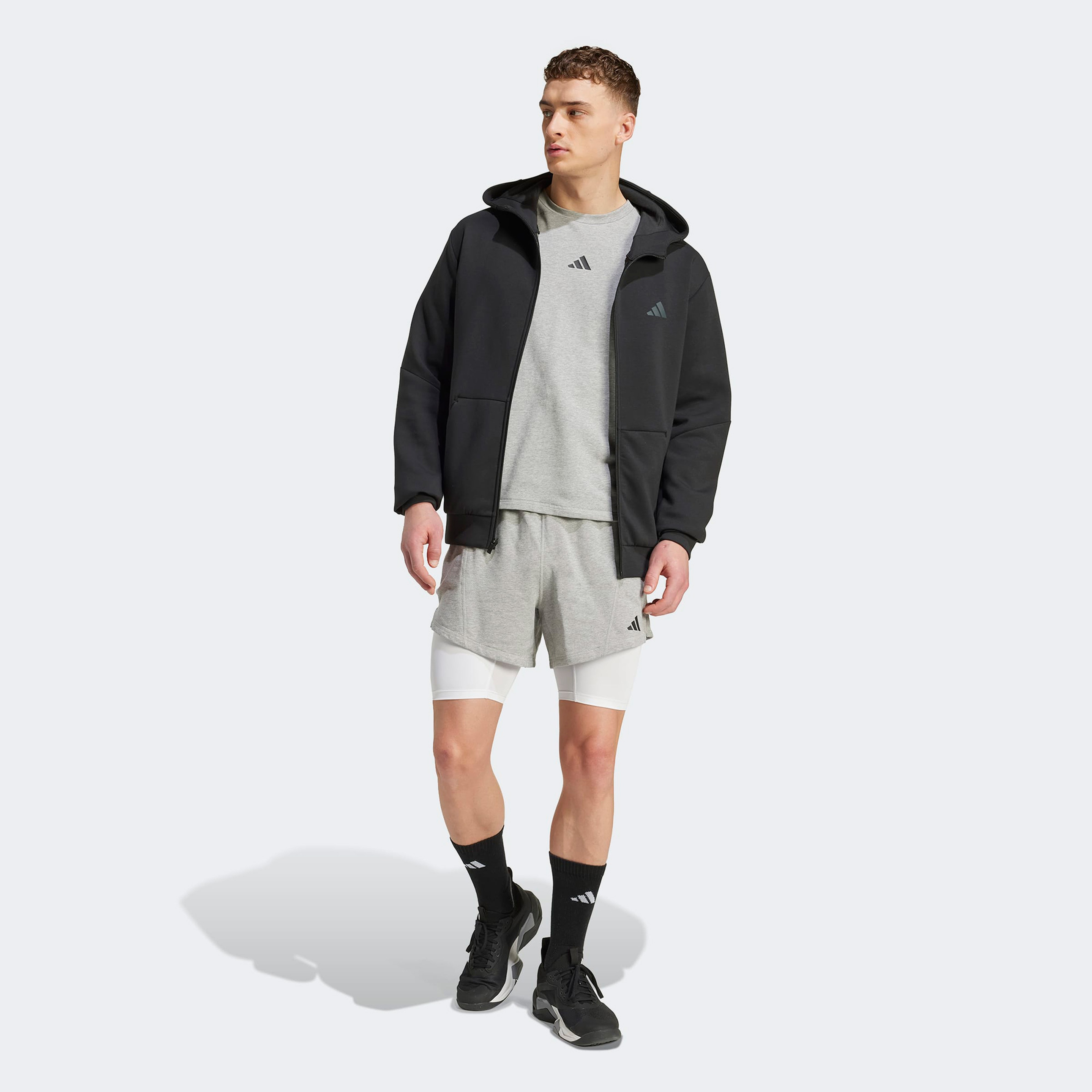 adidas D4T X Erkek Gri Antrenman Şortu